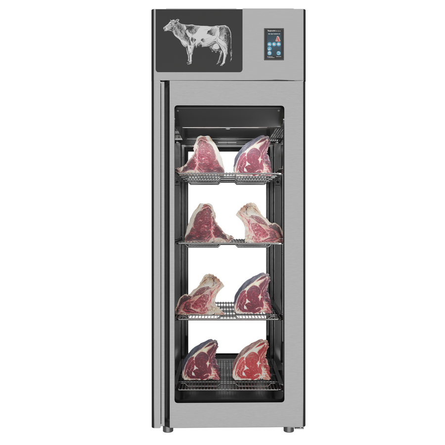 Stagionello® Dry Age 3.0 700 Liter, 150 Kg Dry Aging Cabinet with Humidity Management, 4-Glass View – 220-240V, 1Ph, 548W