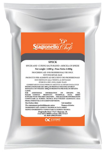 Stagionello Curing Salts and Spice Blends for Long Fermentation Salami Speck 2 kg/bag