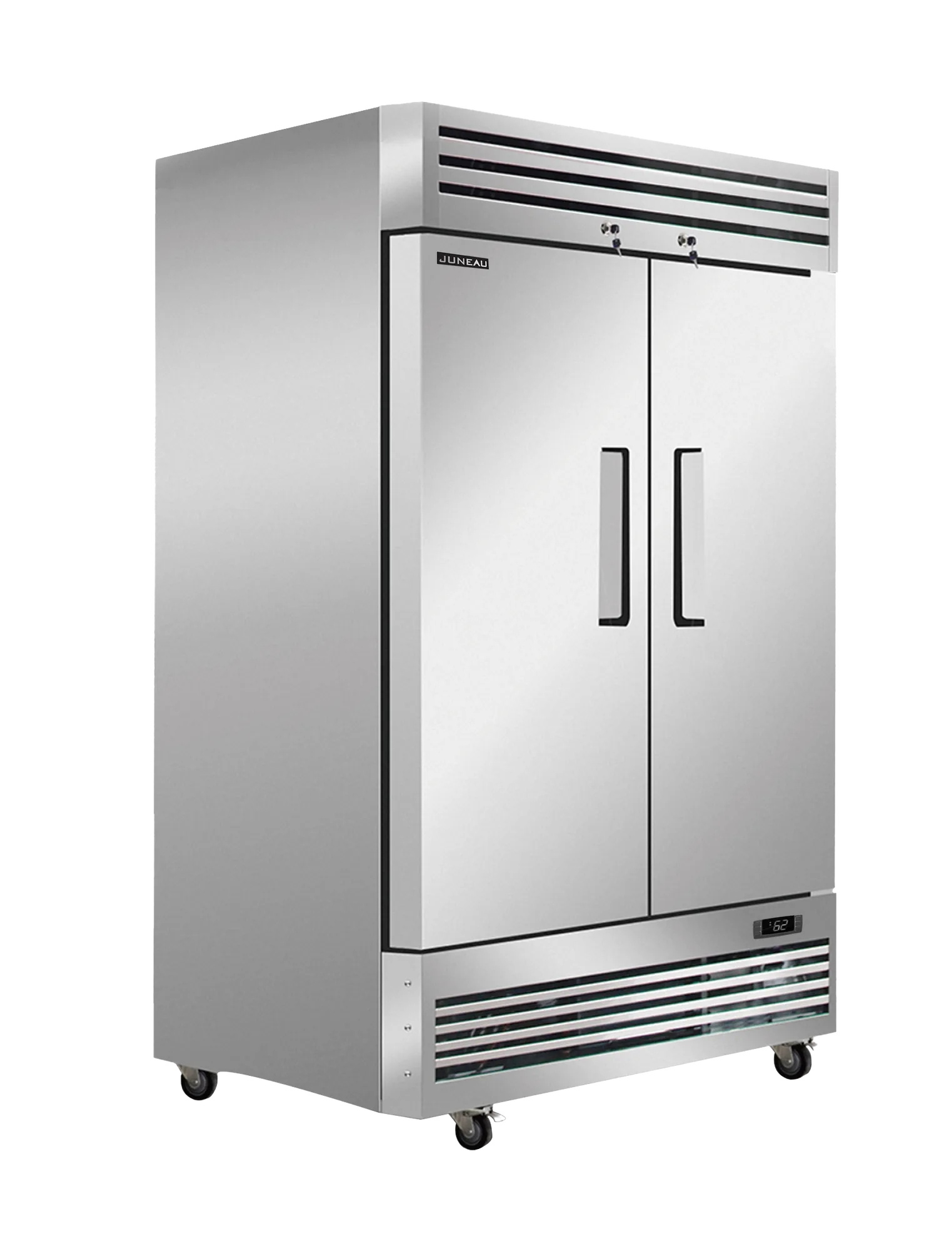 Juneau 54″ Two (2) Door Reach-in Freezer 39 cu. ft. (1104 L), Stainless Steel