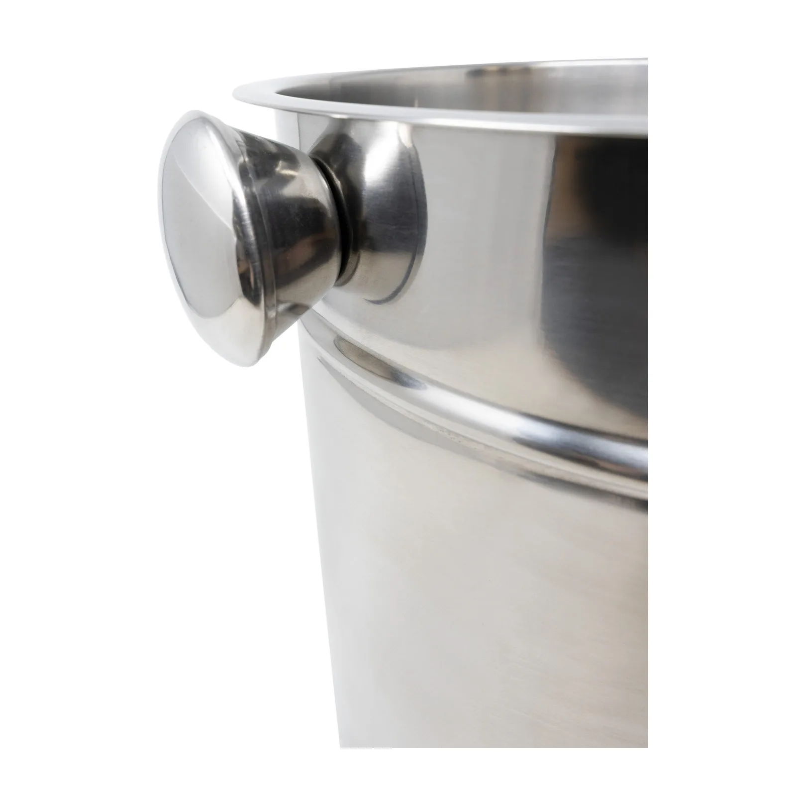 8 qt Stainless Steel Wine Bucket with Knob Handle