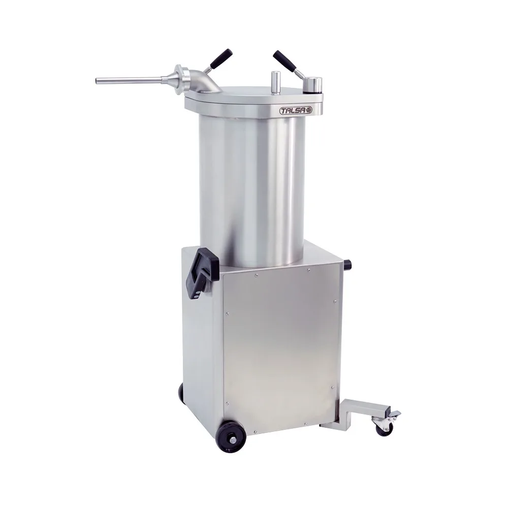 Talsa F35S 65 lb (28 kg) Hydraulic Piston Sausage Stuffer Stainless Steel with 2 Swivel Casters | Trento – 208 V, 3 Phase, 1300 W (1.75 HP)