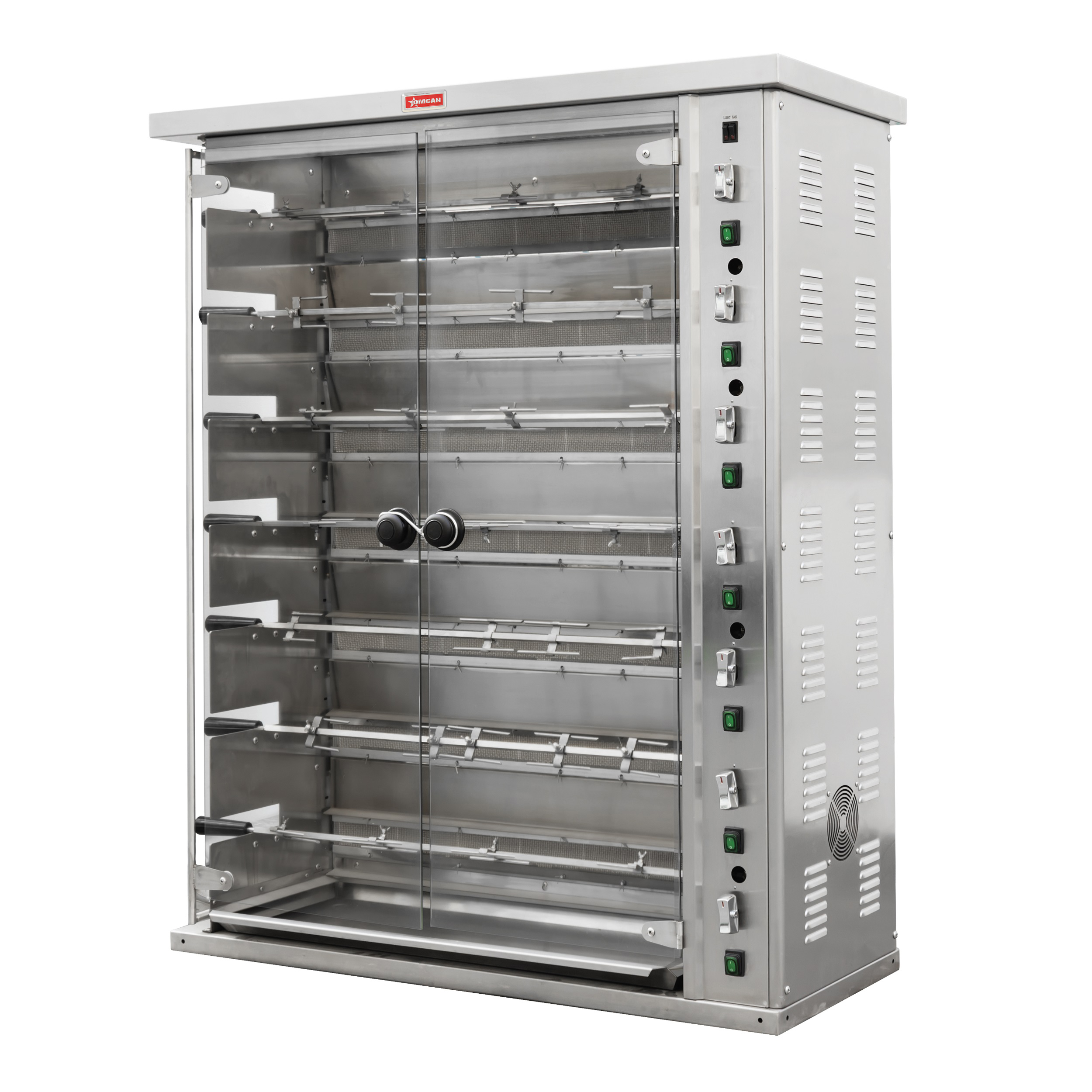 47″ Countertop Natural Gas Rotisserie, 7 Spits, 28 Chicken Capacity, 147,000 BTU