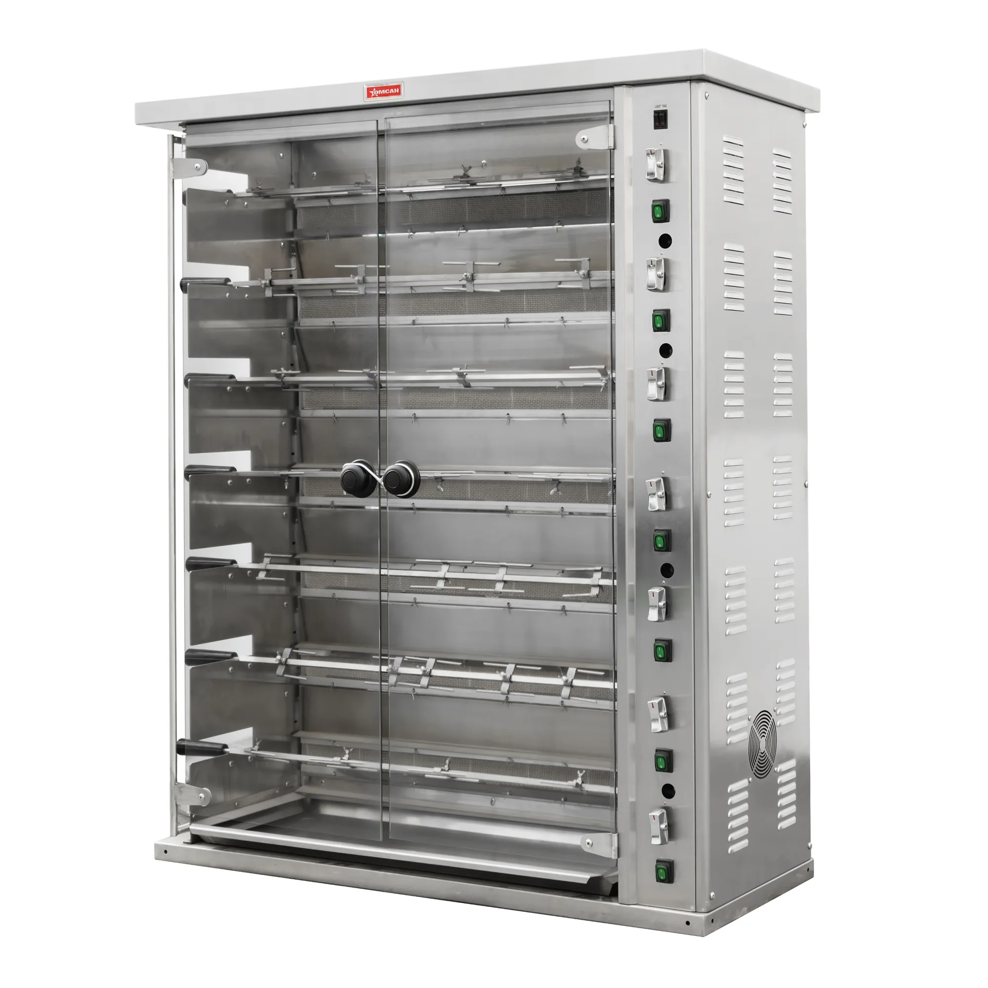 47″ Countertop Natural Gas Rotisserie, 7 Spits, 28 Chicken Capacity, 147,000 BTU