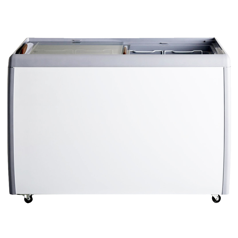 50-inch Ice Cream Display Chest Freezer with Flat Glass Top