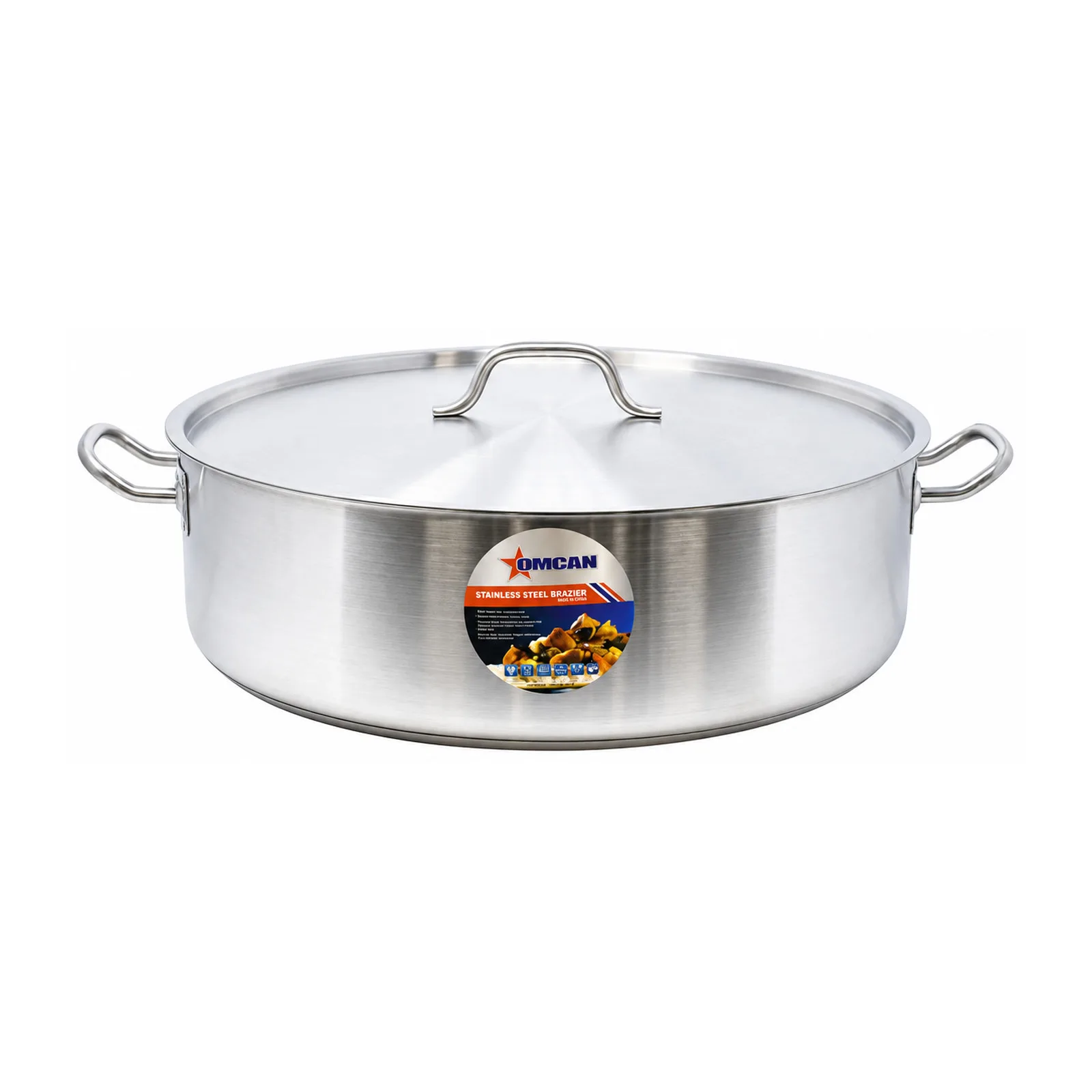 30 qt Stainless Steel Brazier with Lid