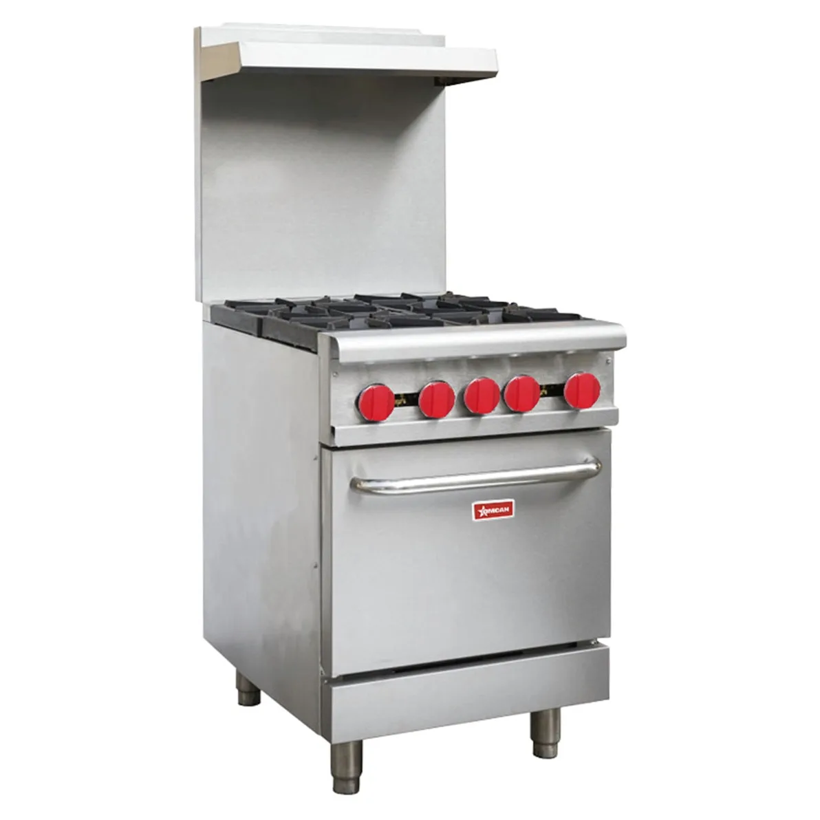 24″ Commercial Gas Range 4 Burners and Standard Oven 151,000 BTU – Liquid Propane