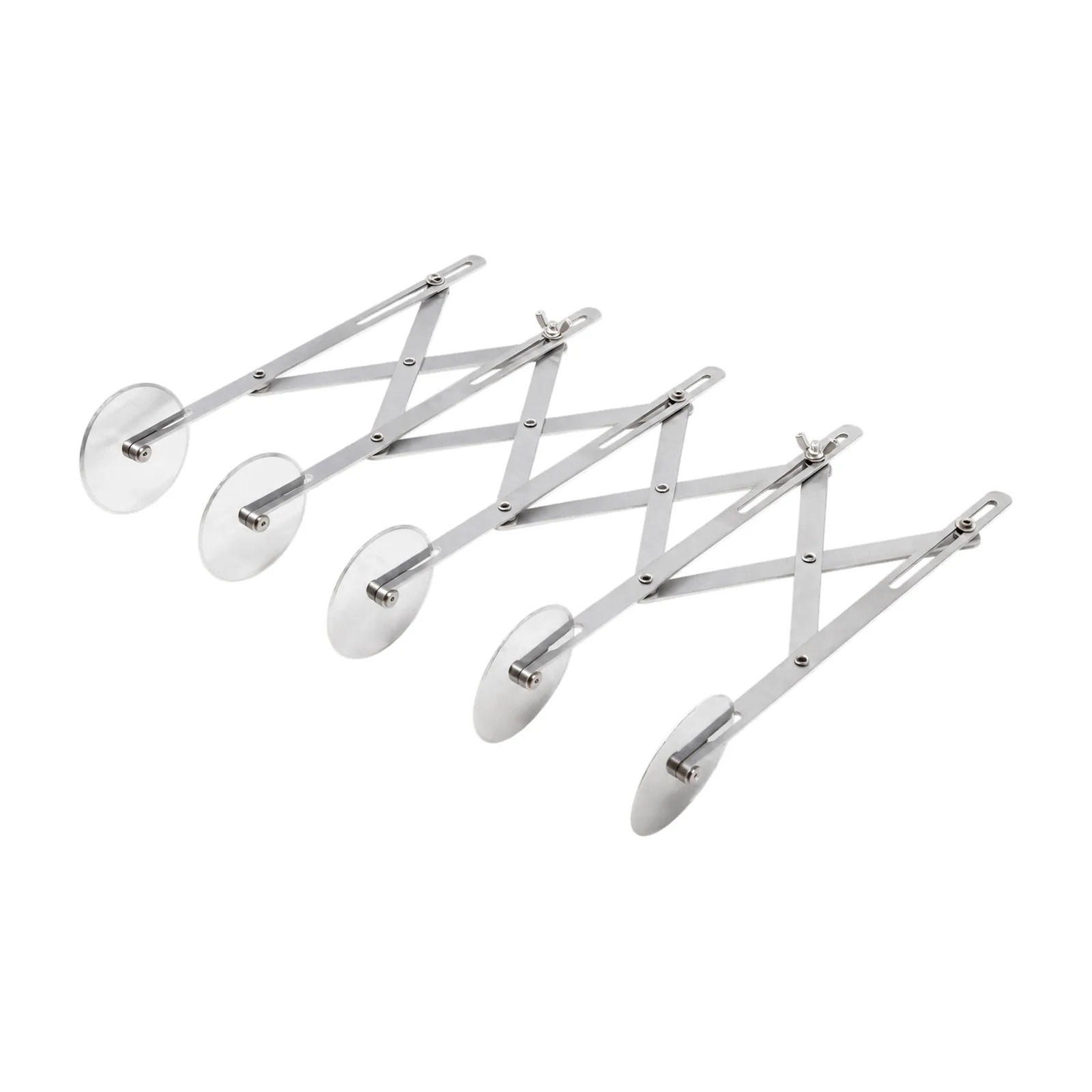 5-Wheel Stainless Steel Expandable Pastry Dough Cutter