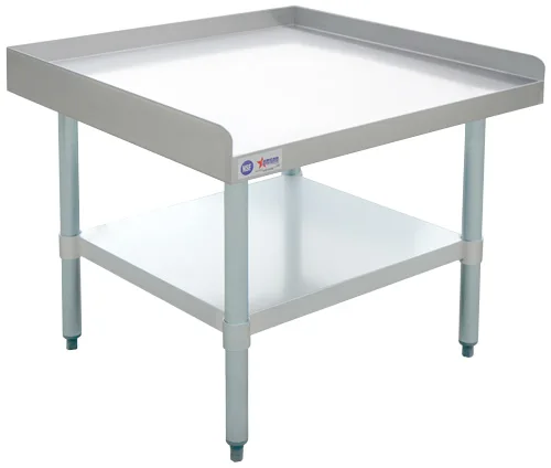 30″ x 30″ 18 Gauge 430 Stainless Steel Equipment Stand with Galvanized Undershelf and Legs