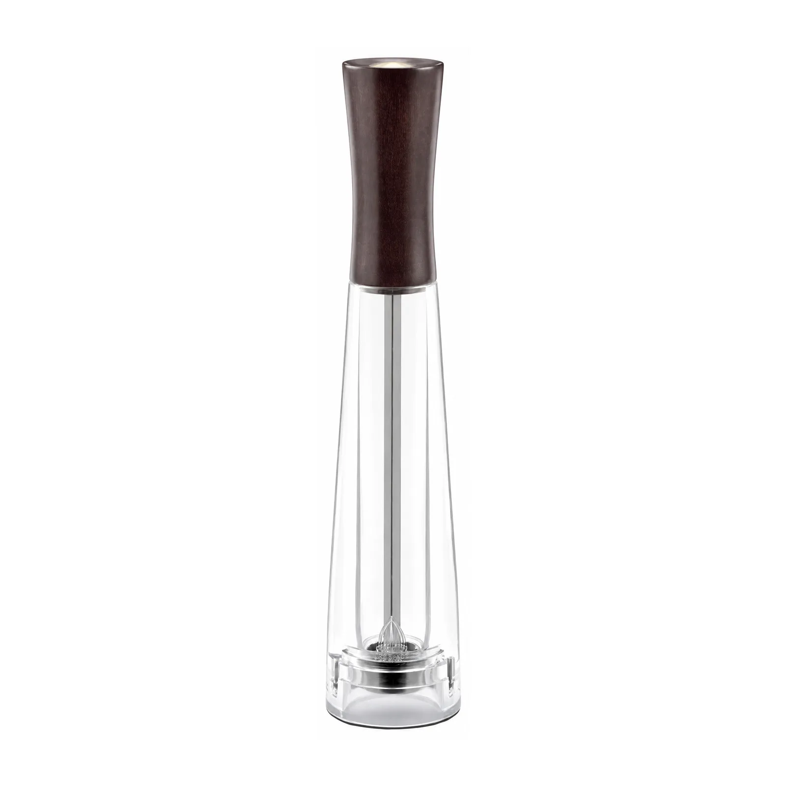Tosca Series – 10″ Pepper Mill Dark Beech Wood with Acrylic Resin Base