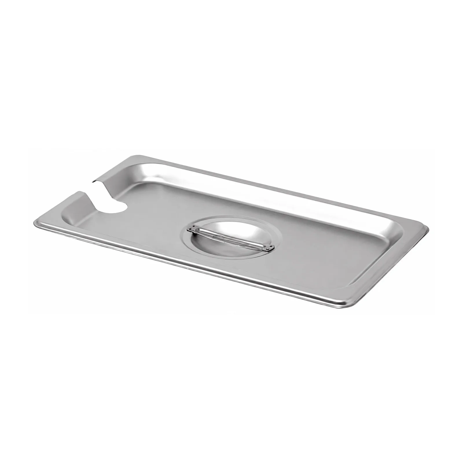 Quarter-Size Slotted Stainless Steel Steam Table Pan Cover