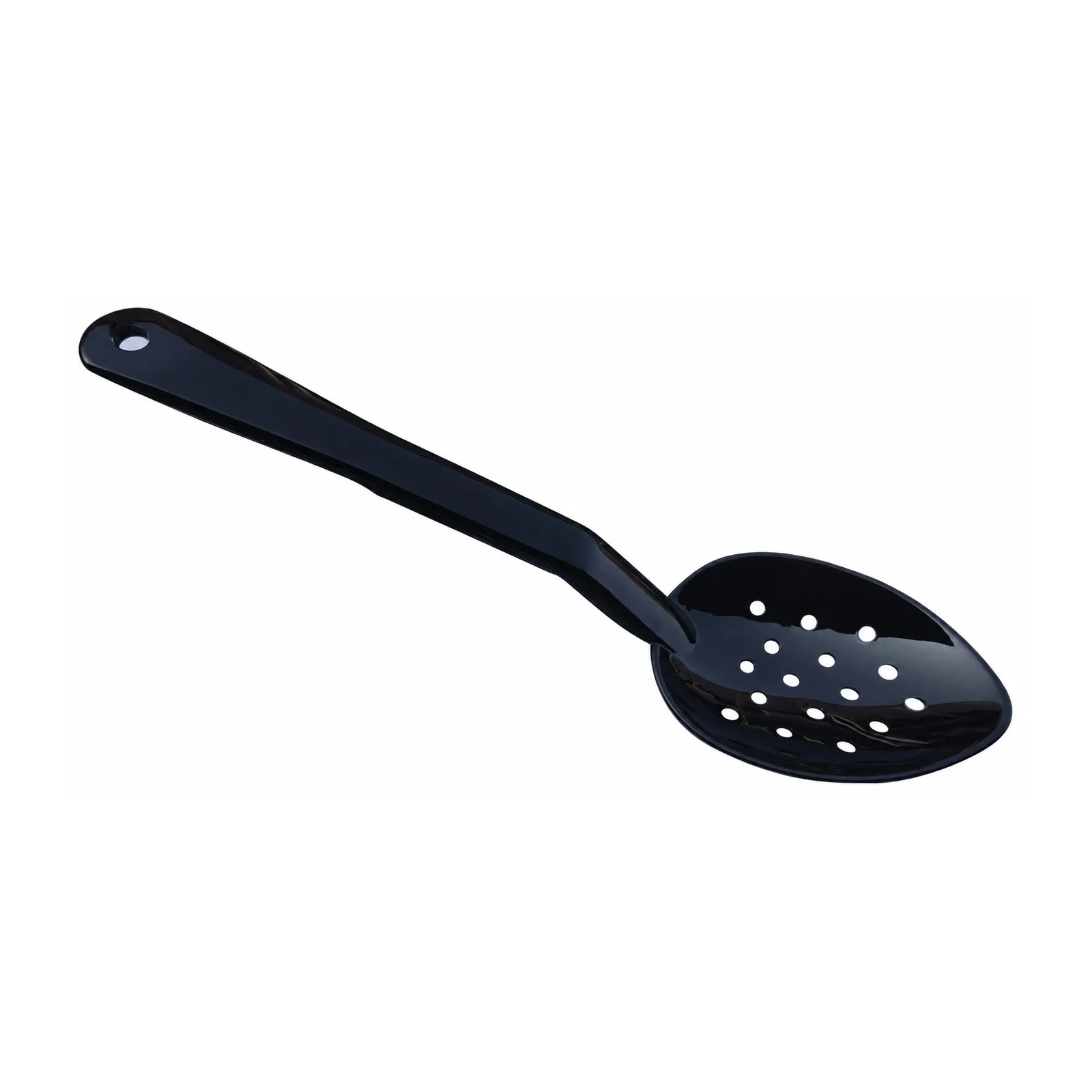 13″ Black Polycarbonate Perforated Serving Spoon