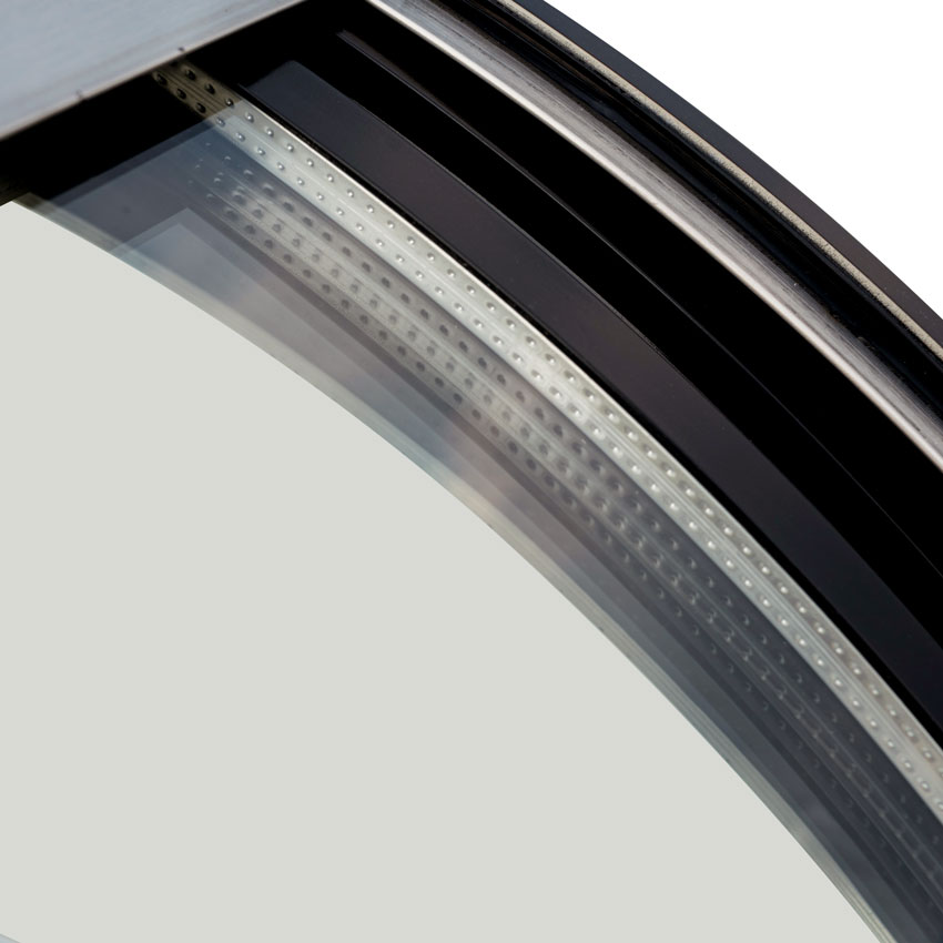 47" Countertop Curved Glass Refrigerated Display with Dual Access and 190 L capacity