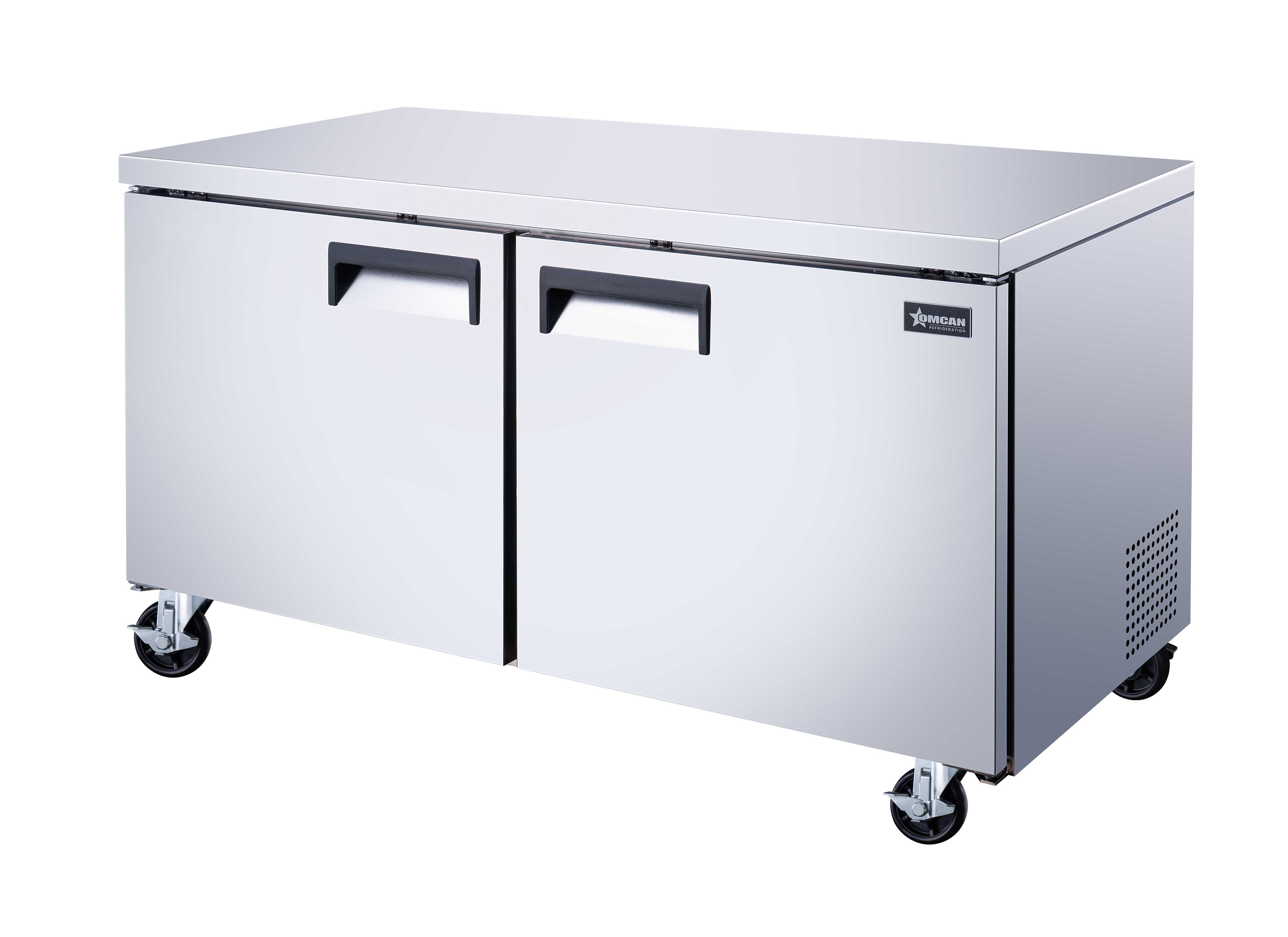 60″ Two (2) Door Undercounter Freezer, 15 cu.ft. (425 L), Stainless Steel