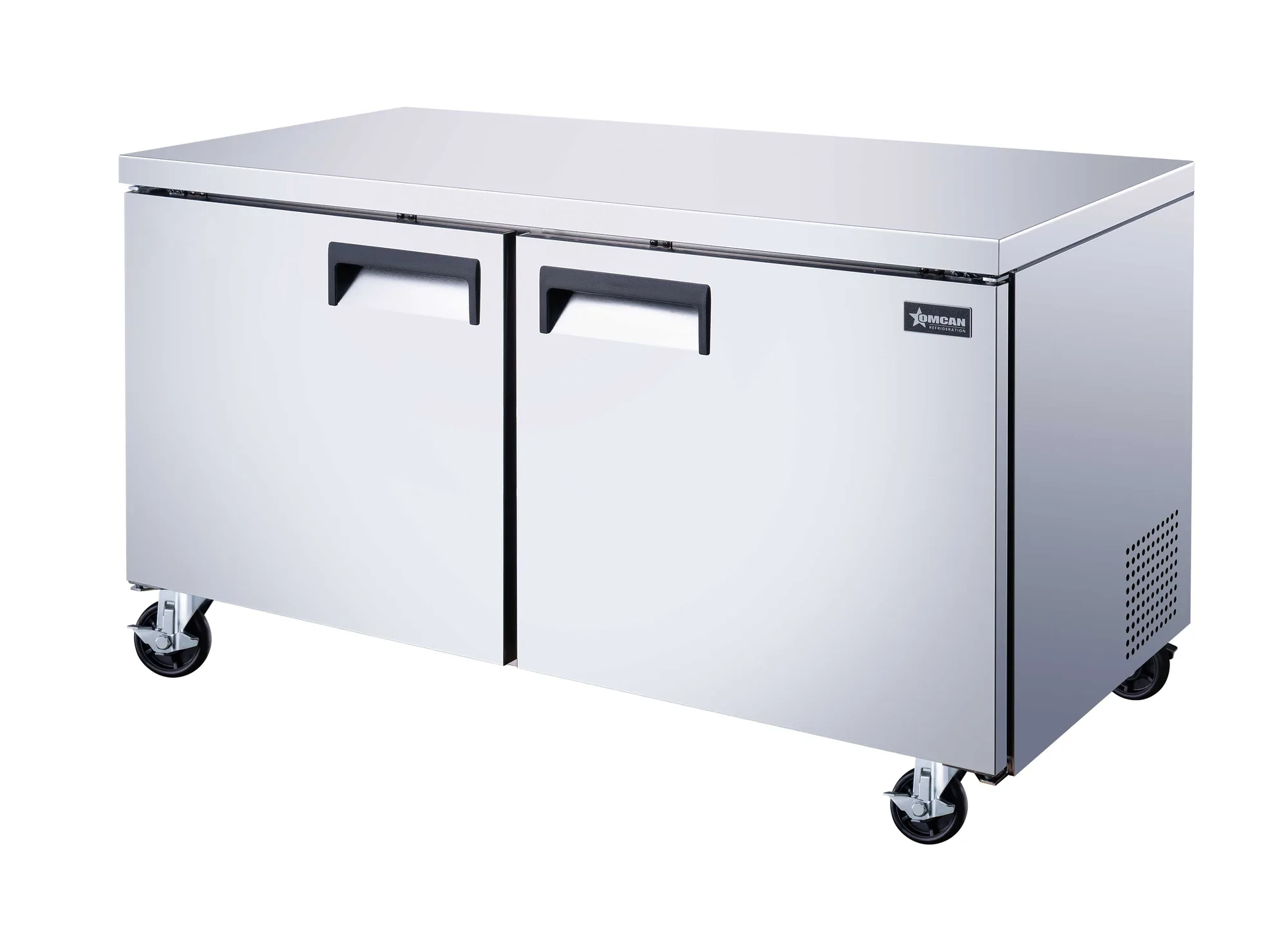 60″ Two (2) Door Undercounter Freezer, 15 cu. ft. (425 L), Stainless Steel