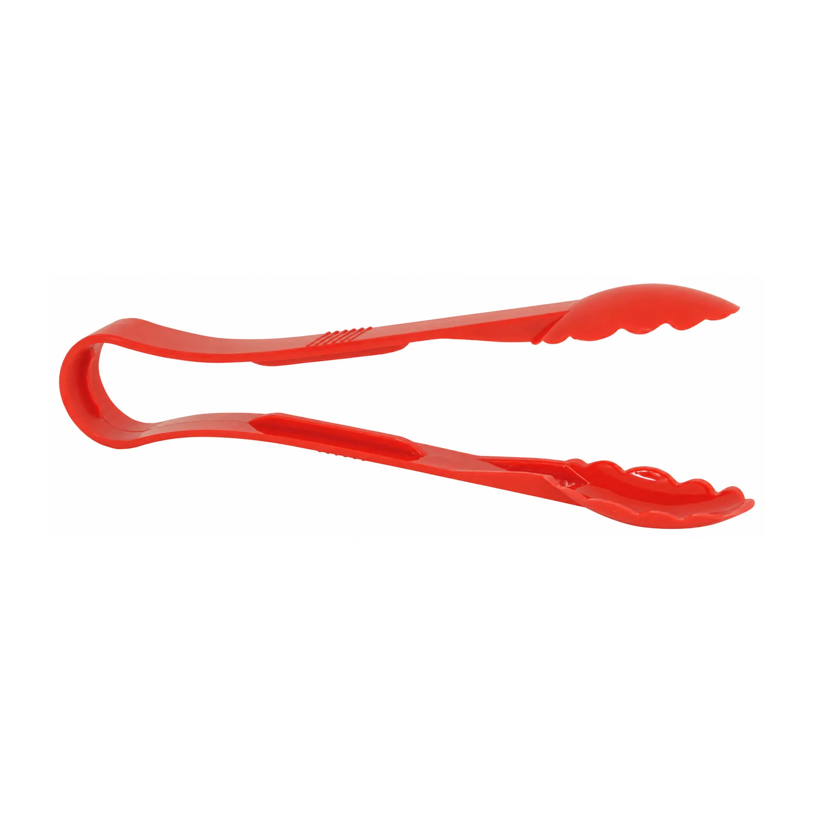 12″ Polycarbonate Red Scallop Tongs
