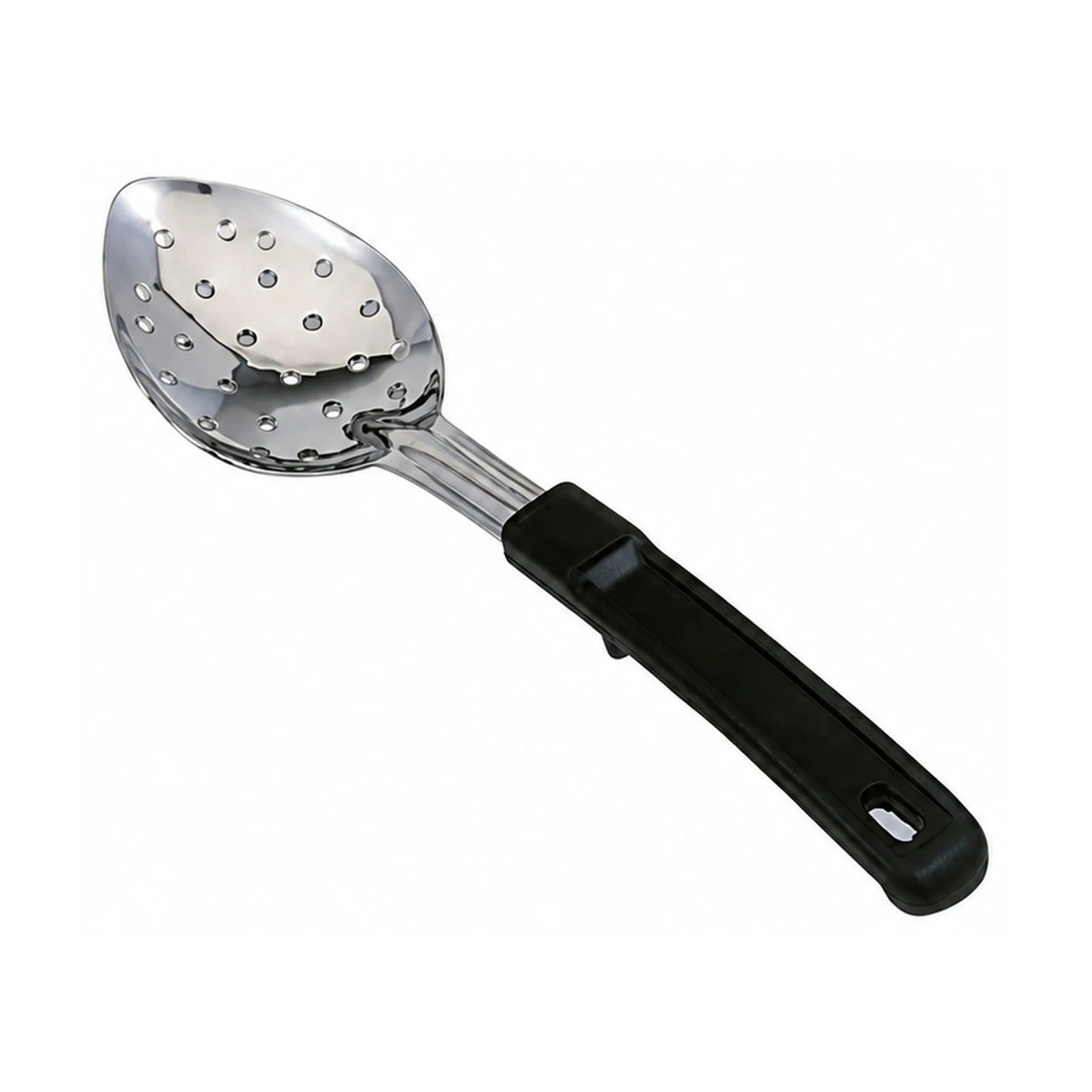 13″ Stainless Steel Perforated Basting Spoon with Stop-Hook Handle