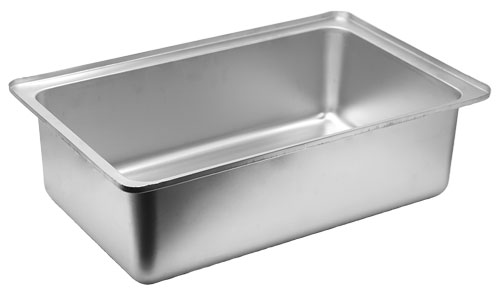 Full-Size Stainless Steel Spillage Water Pan 6″ Depth Upright Standing Edge