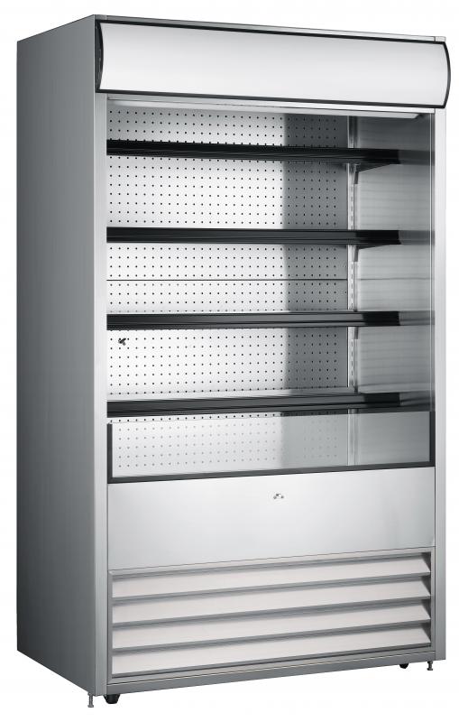 48″ Grab-and-Go Open Refrigerated Floor Self-Serve Display Case with 24.7 cu.ft. Capacity, Stainless Steel – 220 V, 1 Phase, 3.5 HP (2650 W)