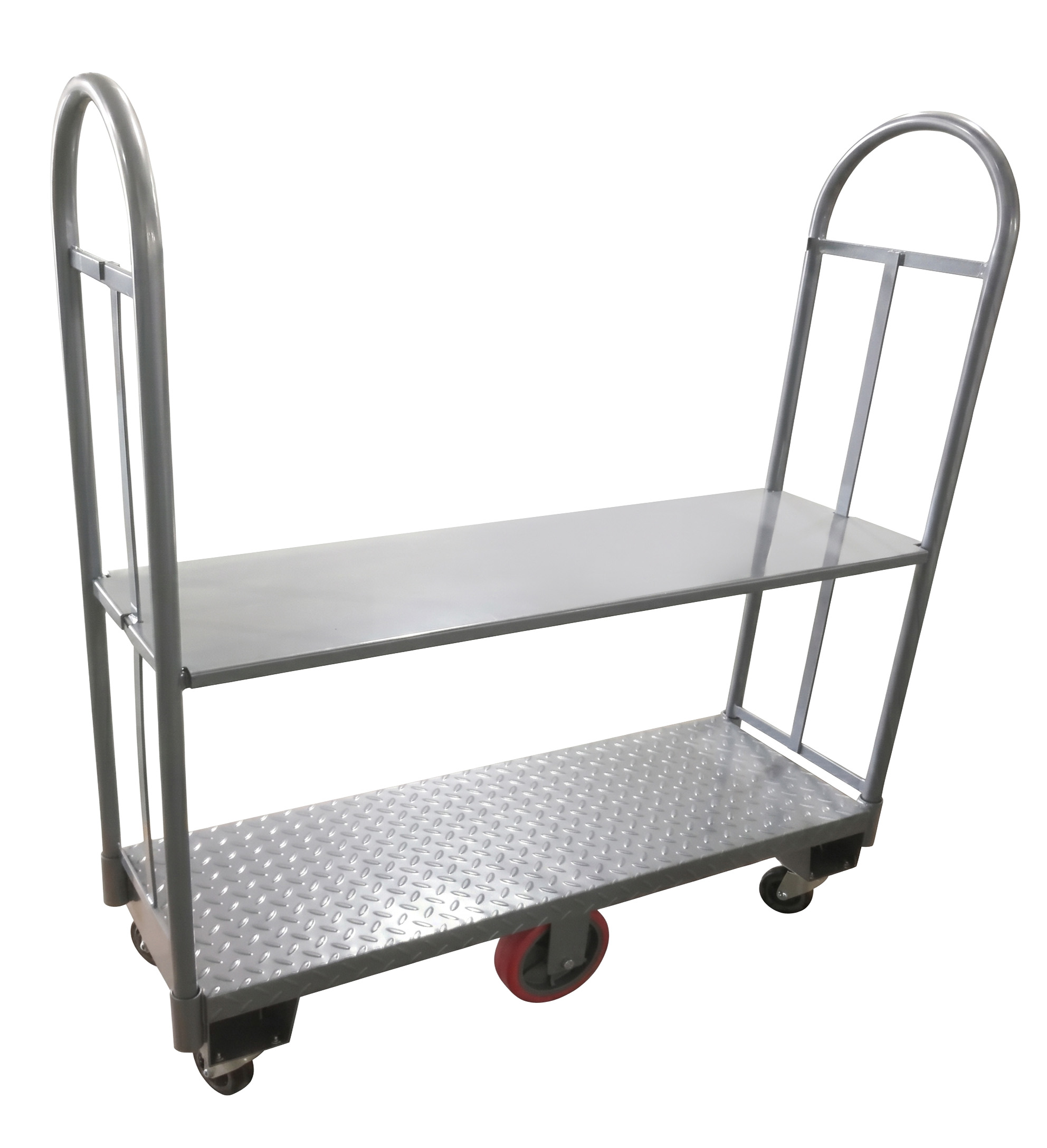 Heavy-Duty U-Boat Steel Utility Cart 16" x 60" - 1 Shelf