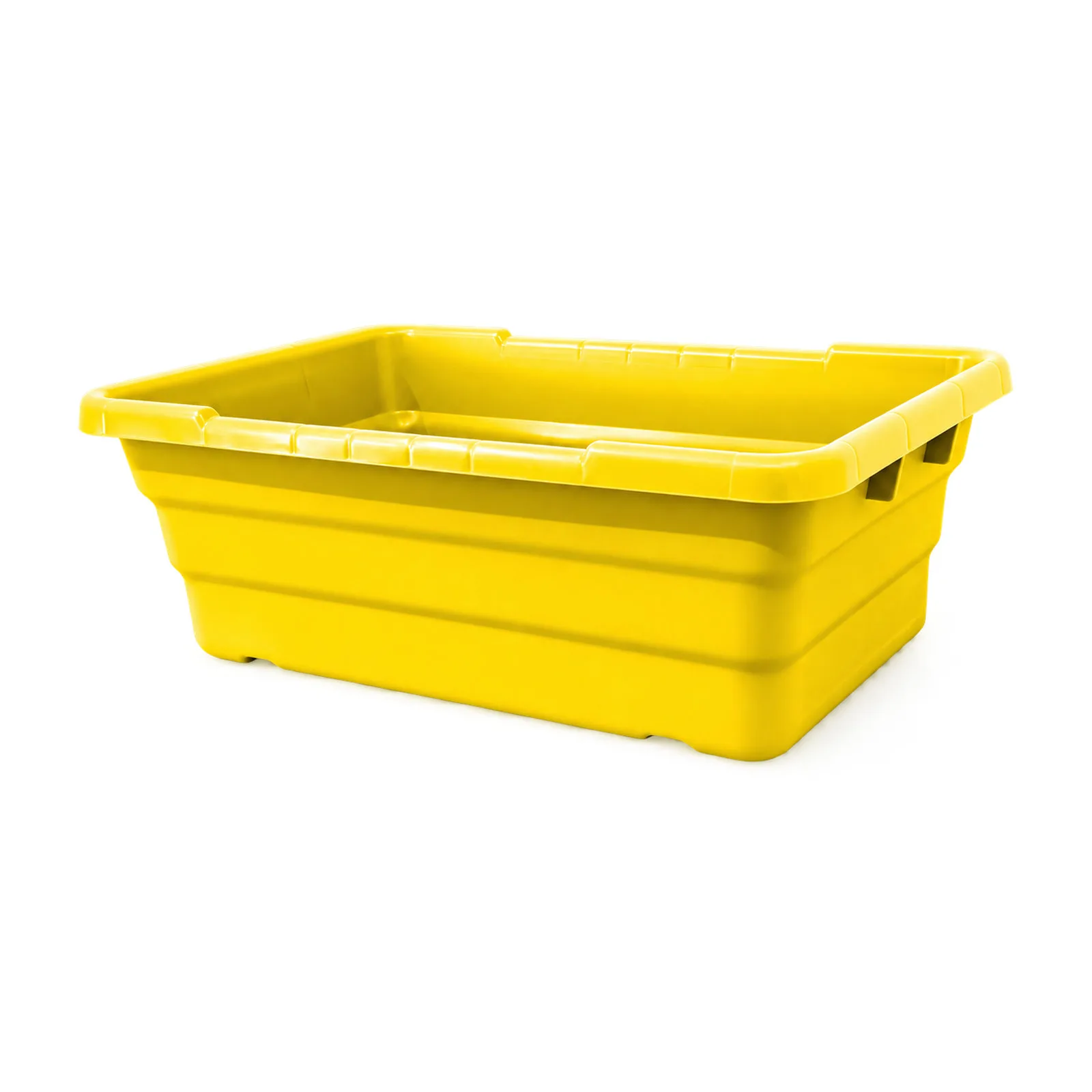 Yellow Stackable Meat Lug / Tote Box 25″ x 16″ x 8 1/2″ NSF