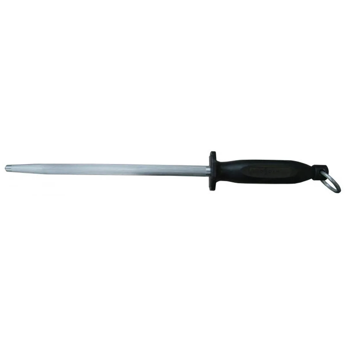 14″ Round Sharpening Steel with Black Handle