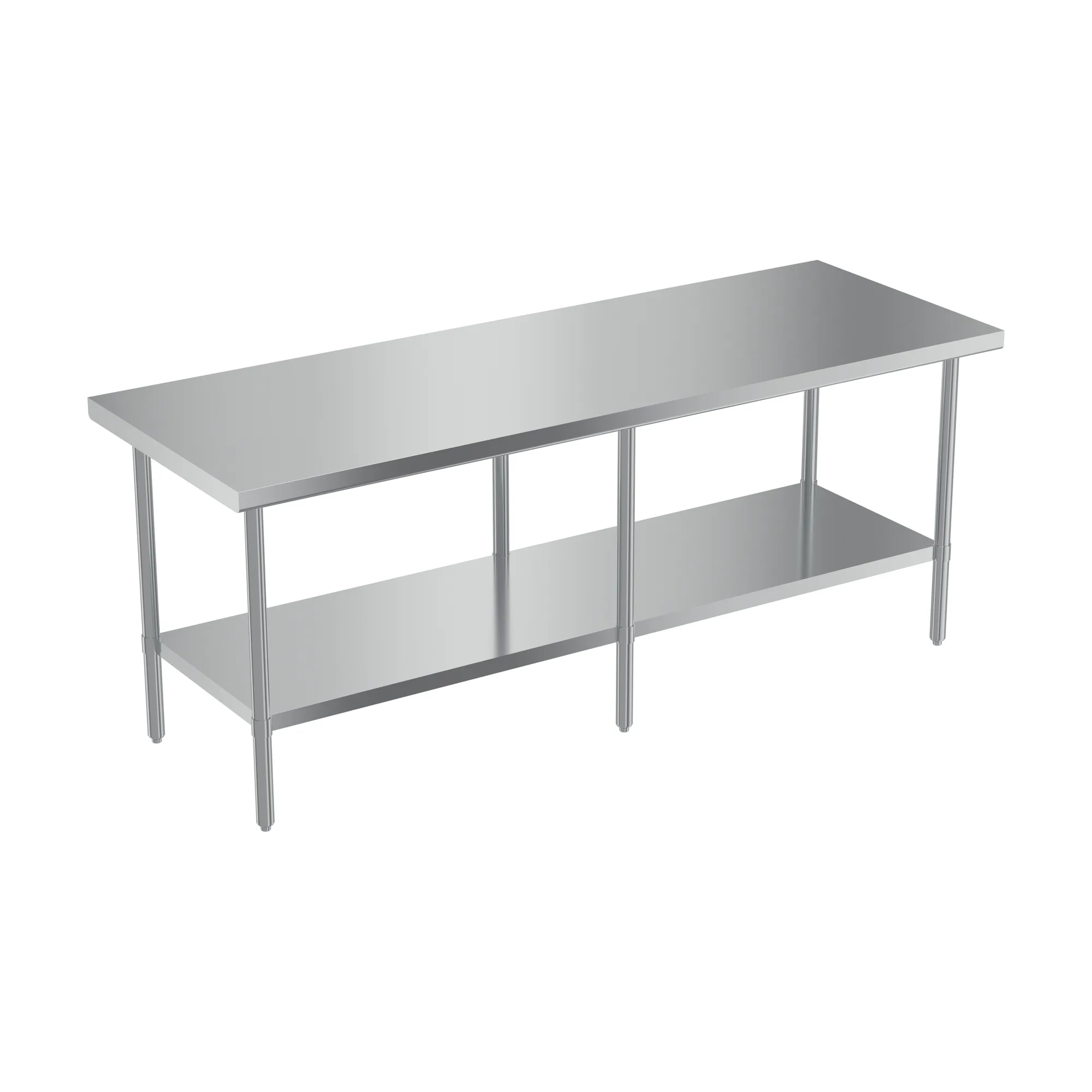 30″ x 84″ 20 Gauge 430 All Stainless Steel Work Table
