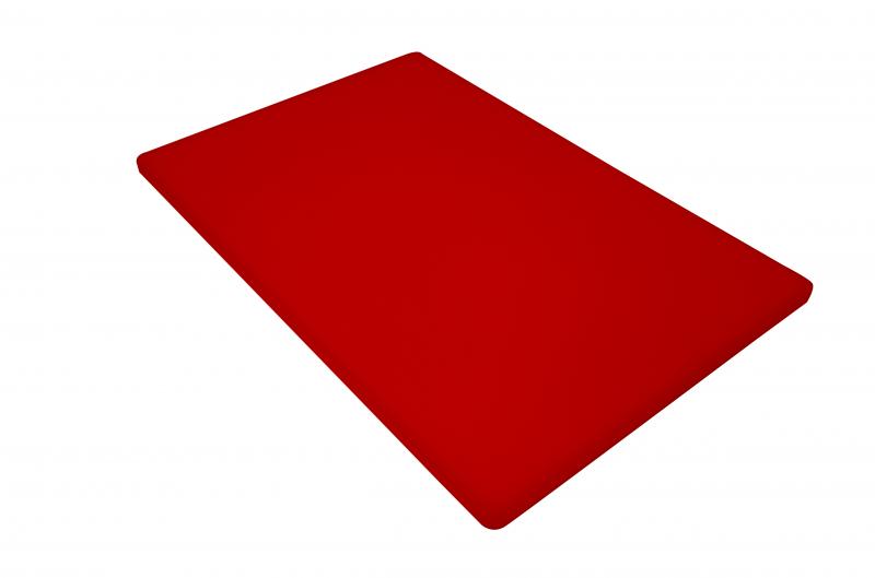 12″ x 18″ x 1/2″ Polyethylene Red Rigid Cutting Board