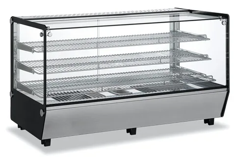 60″ Countertop Display Warmer, 3 Shelves, Square Glass, Full-Service, 9 cu. ft. (252 L) Capacity – 110 V, 1650 W