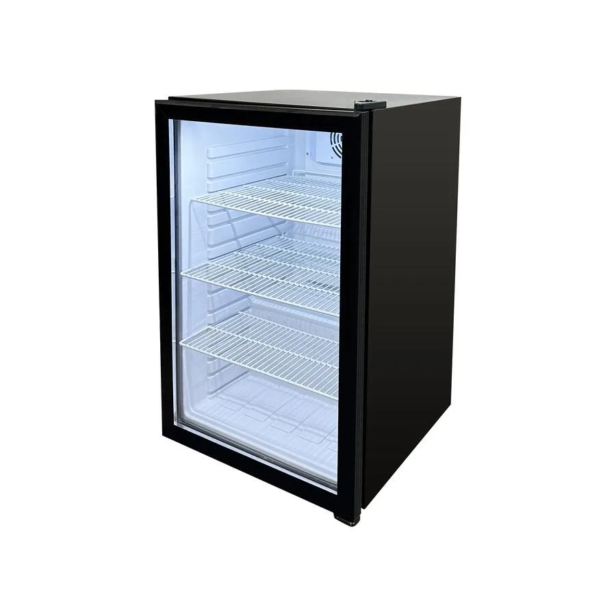 19″ One (1) Glass Door Countertop Display Refrigerator, 3.5 cu.ft. (98 L), Black