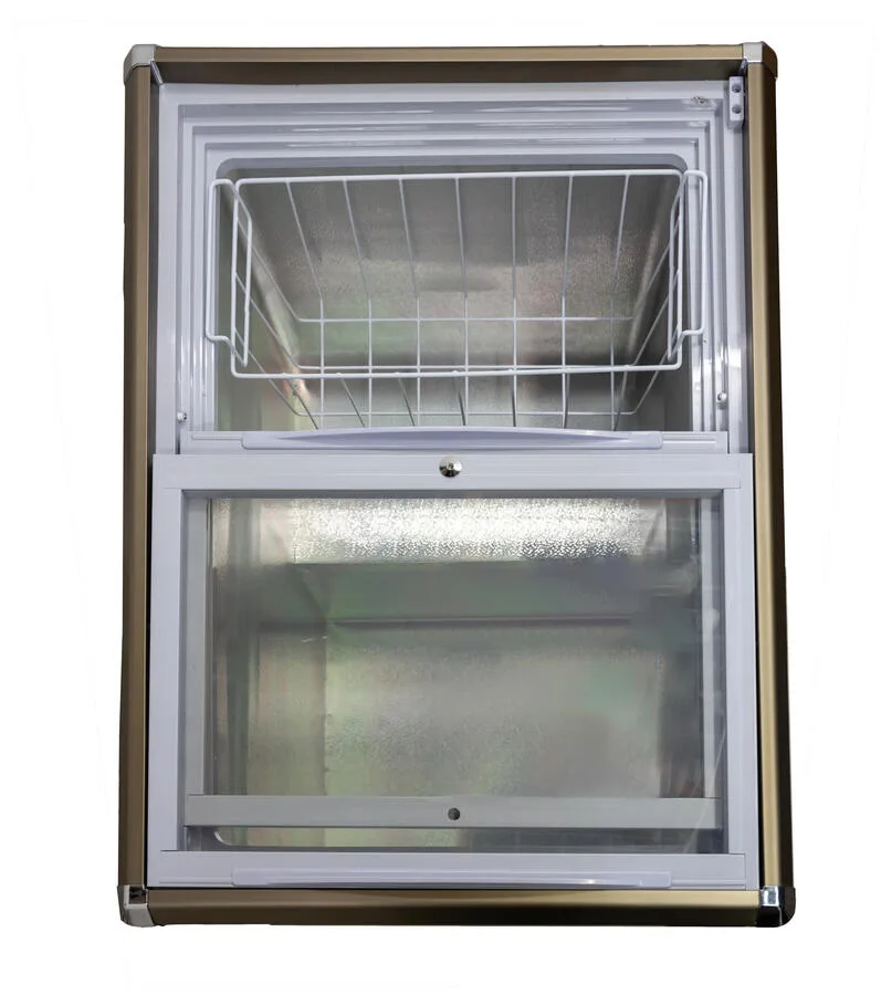 29″ Two (2) Door Ice Cream Display Chest Freezer with Flat Glass Top, 5.3 cu. ft. (150 L)