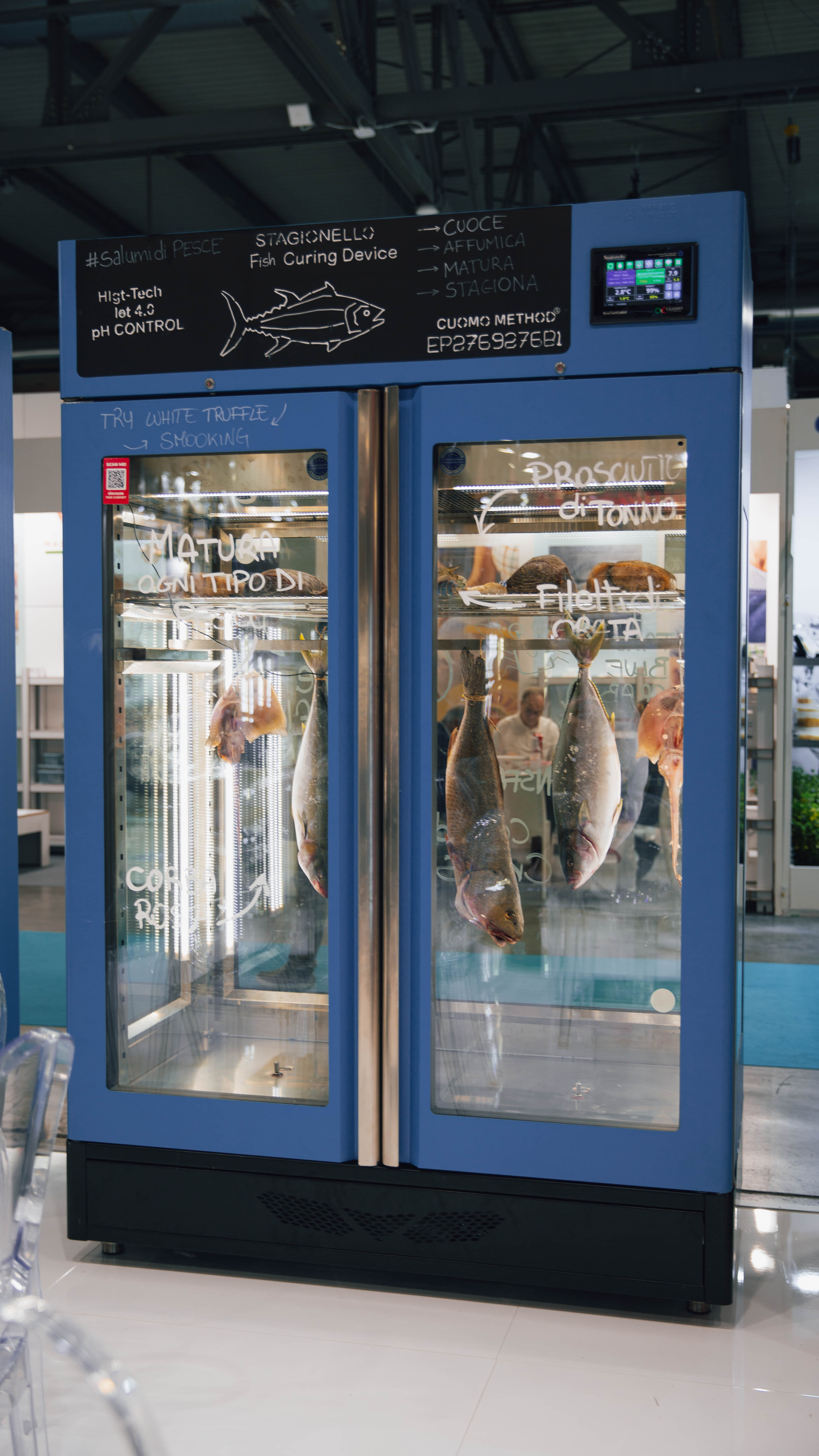 Stagionello Pesciugatore® 330 lb (150 kg) Fish Curing Cabinet 4.0 with ClimaTouch® and Fumotic®