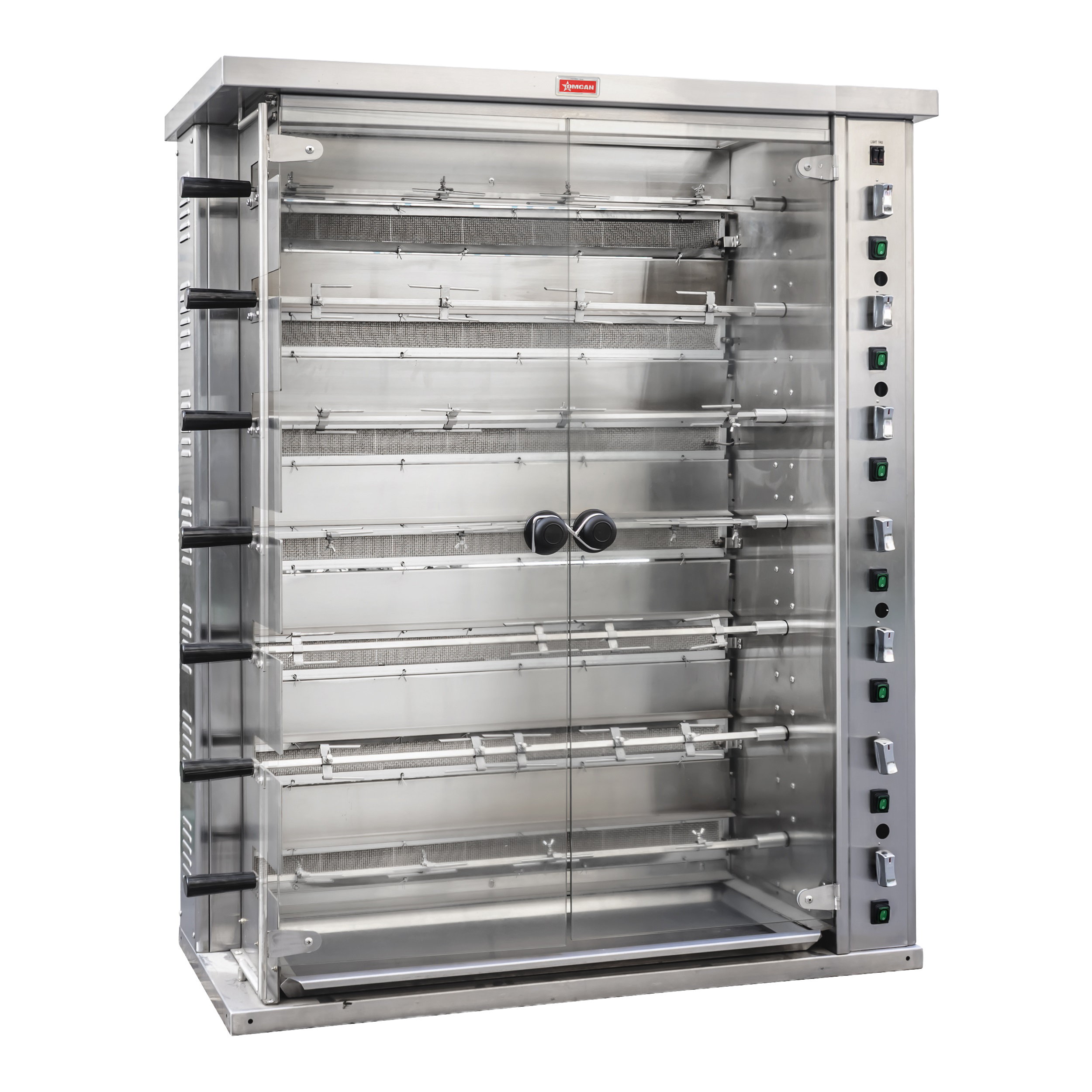 47″ Countertop Natural Gas Rotisserie, 7 Spits, 28 Chicken Capacity, 147,000 BTU