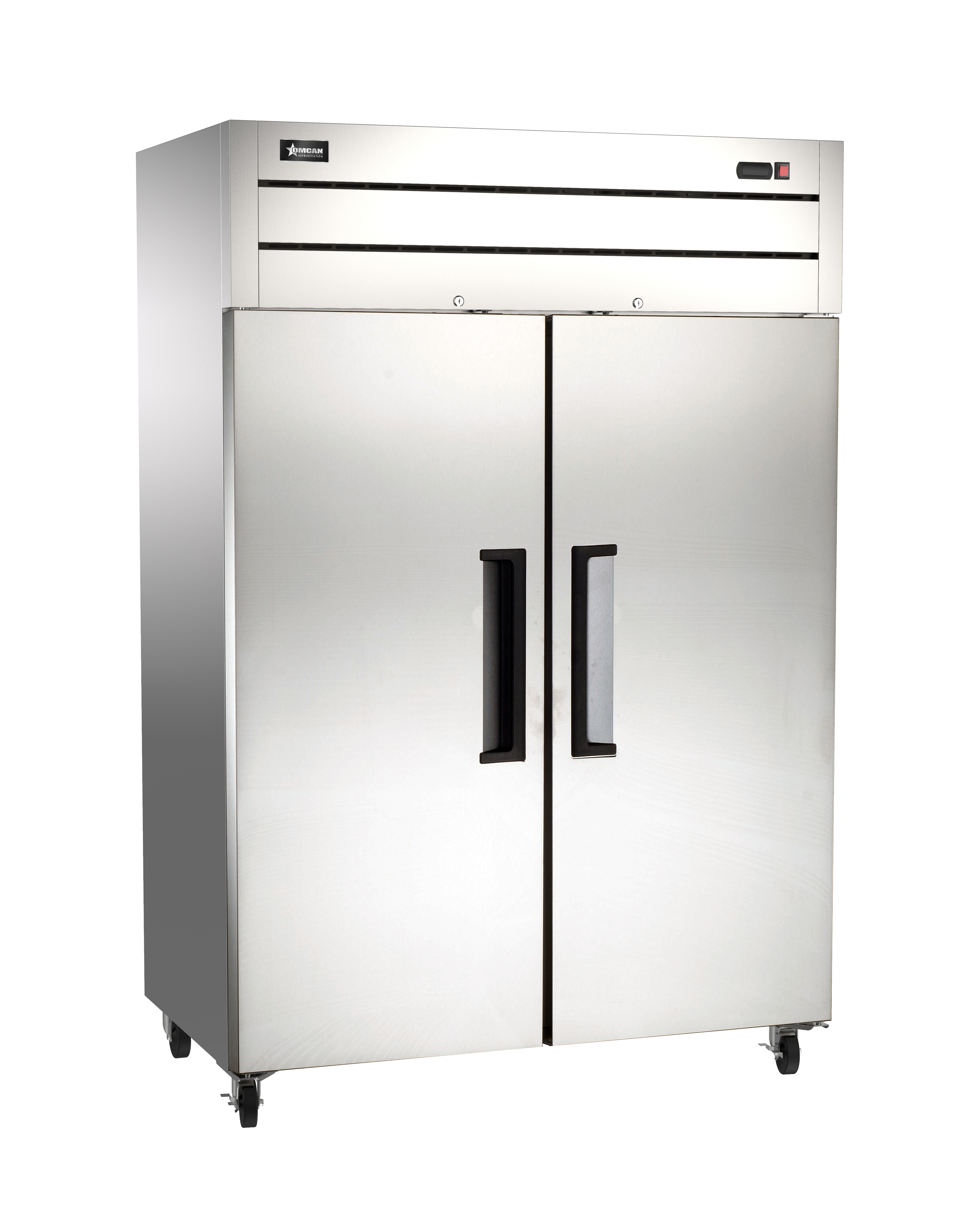 54” Stainless Steel Top Mounted 2 Door Reach In Refrigerator