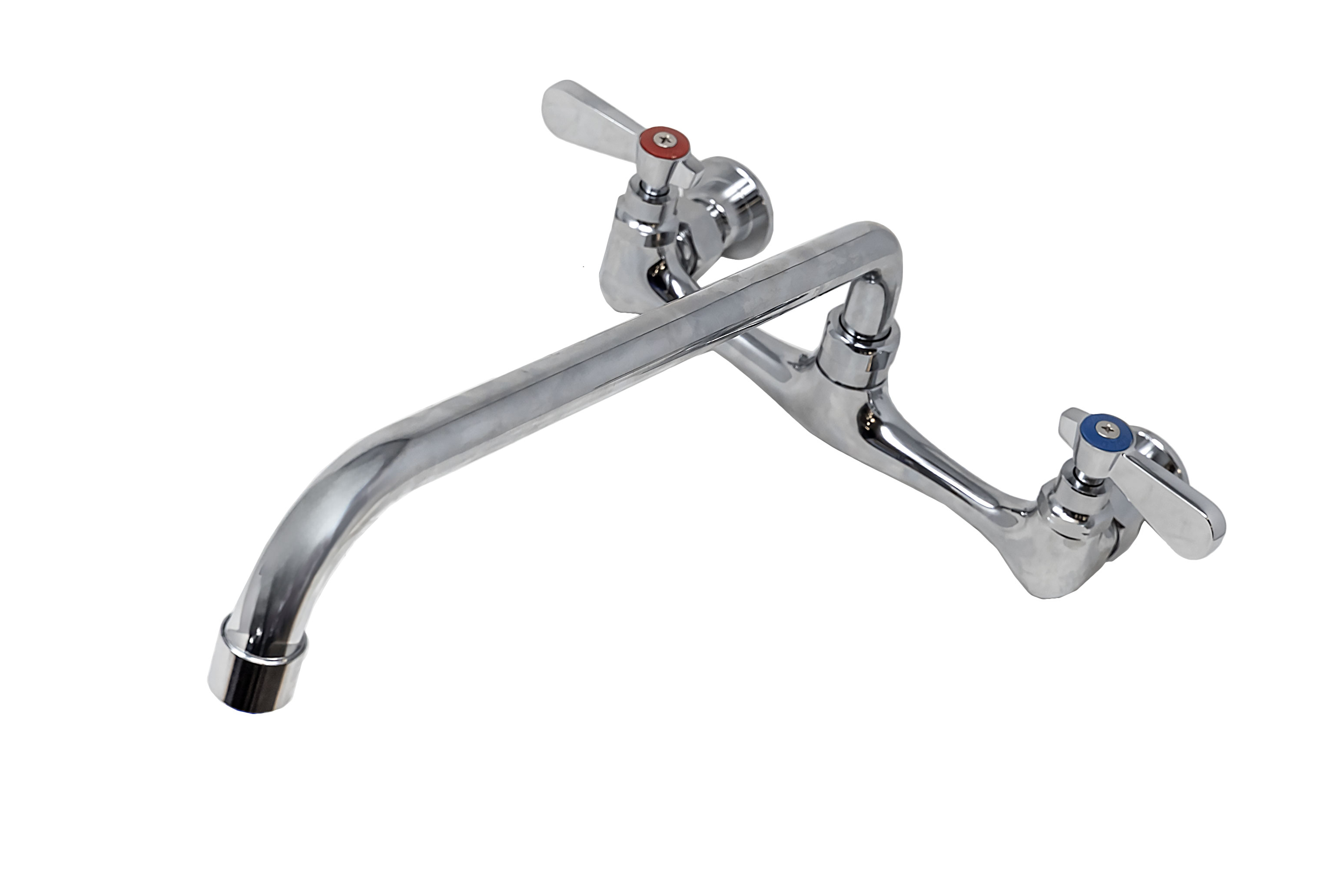 Splash Mounted Faucet for 18″ x 18″ / 18″ x 21″ / 24″ x 24″ – One, Two, and Three Tub Sinks