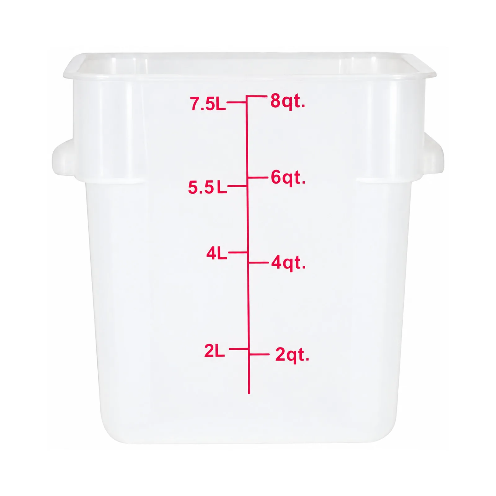 8 qt Polypropylene Translucent Square Food Storage Container