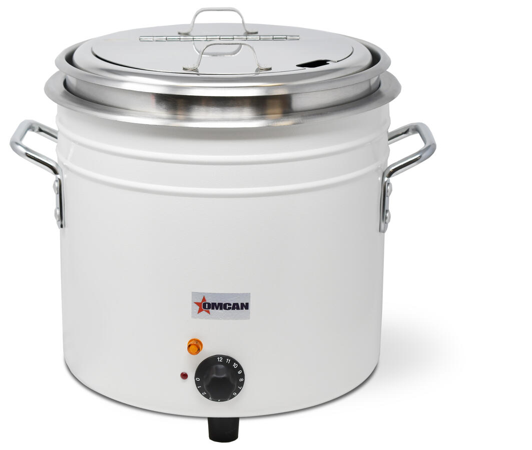 11 QT White Retro Soup Warmer/Rethermalizer