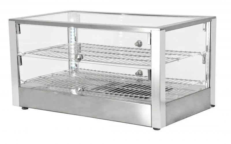 28″ Countertop Display Warmer, 2 Shelves, Square Glass Front, Self/Full-Service, 2.82 cu. ft. (80 L) Capacity