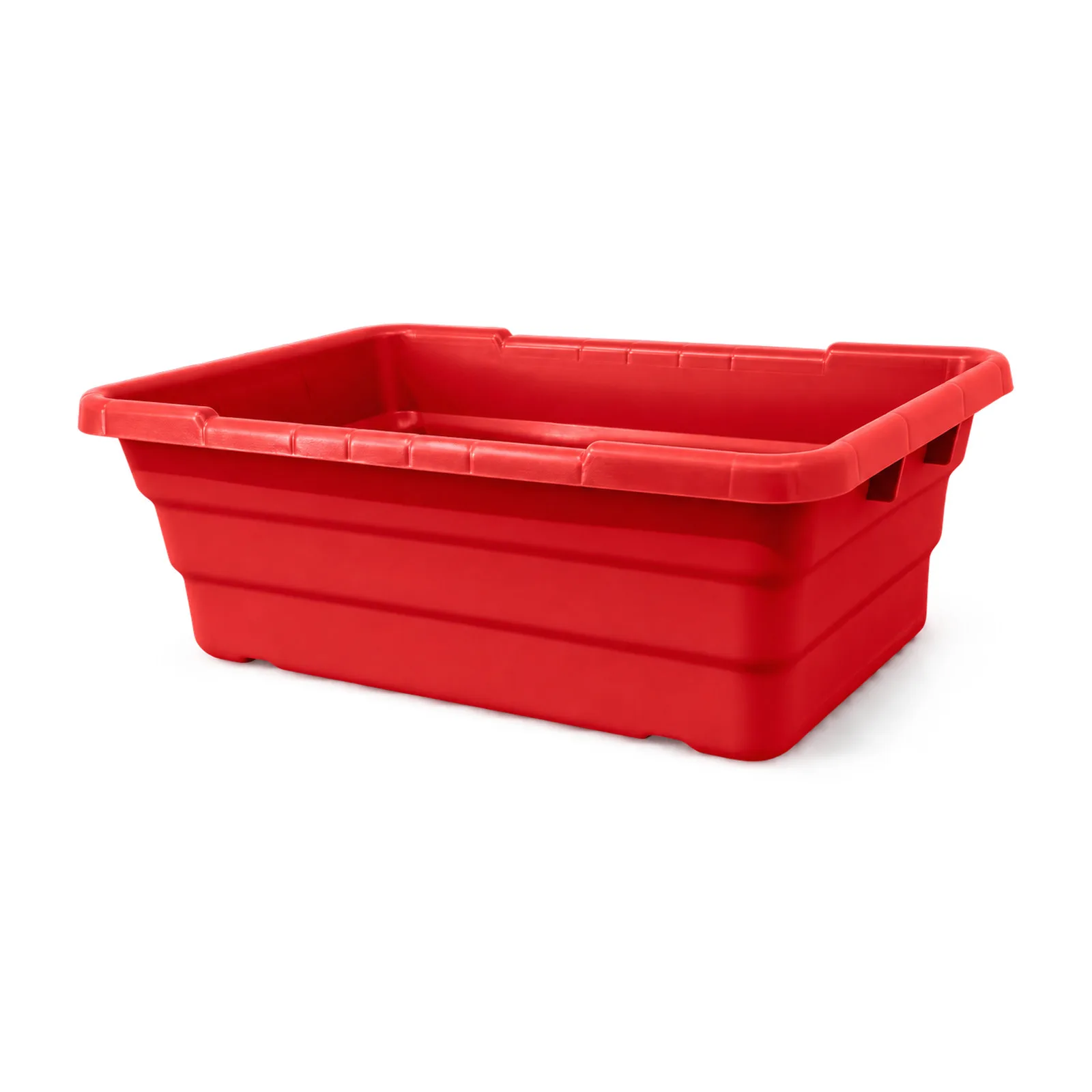 Red Stackable Meat Lug / Tote Box 25″ x 16″ x 8 1/2″ NSF