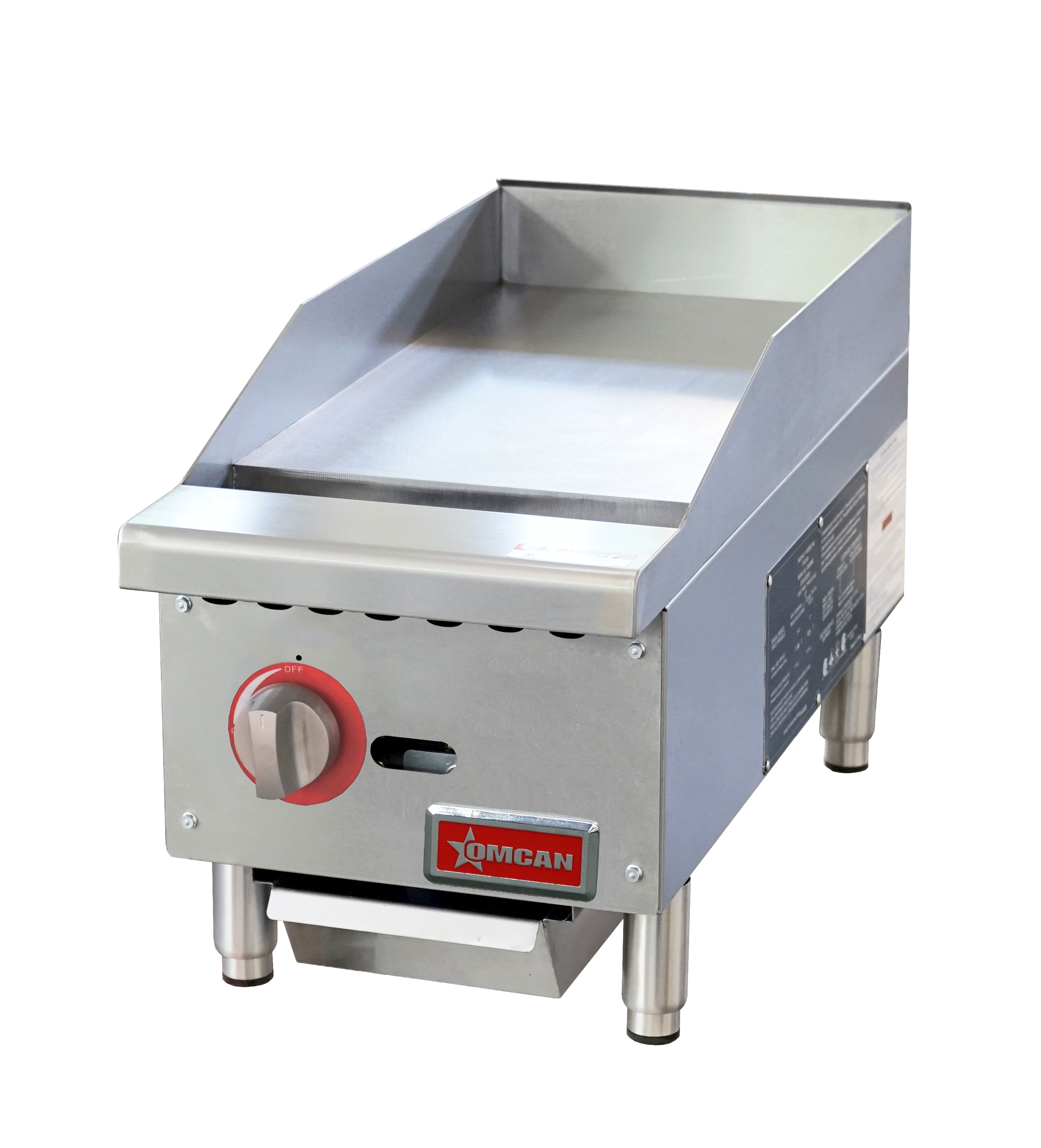 12″ Countertop 1-Burner Gas Griddle with Conversion Kit, 30,000 BTU