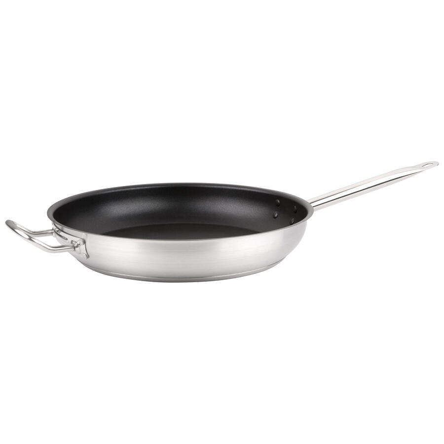 14-inch Non-stick Stainless Steel Fry Pan with Help Handle