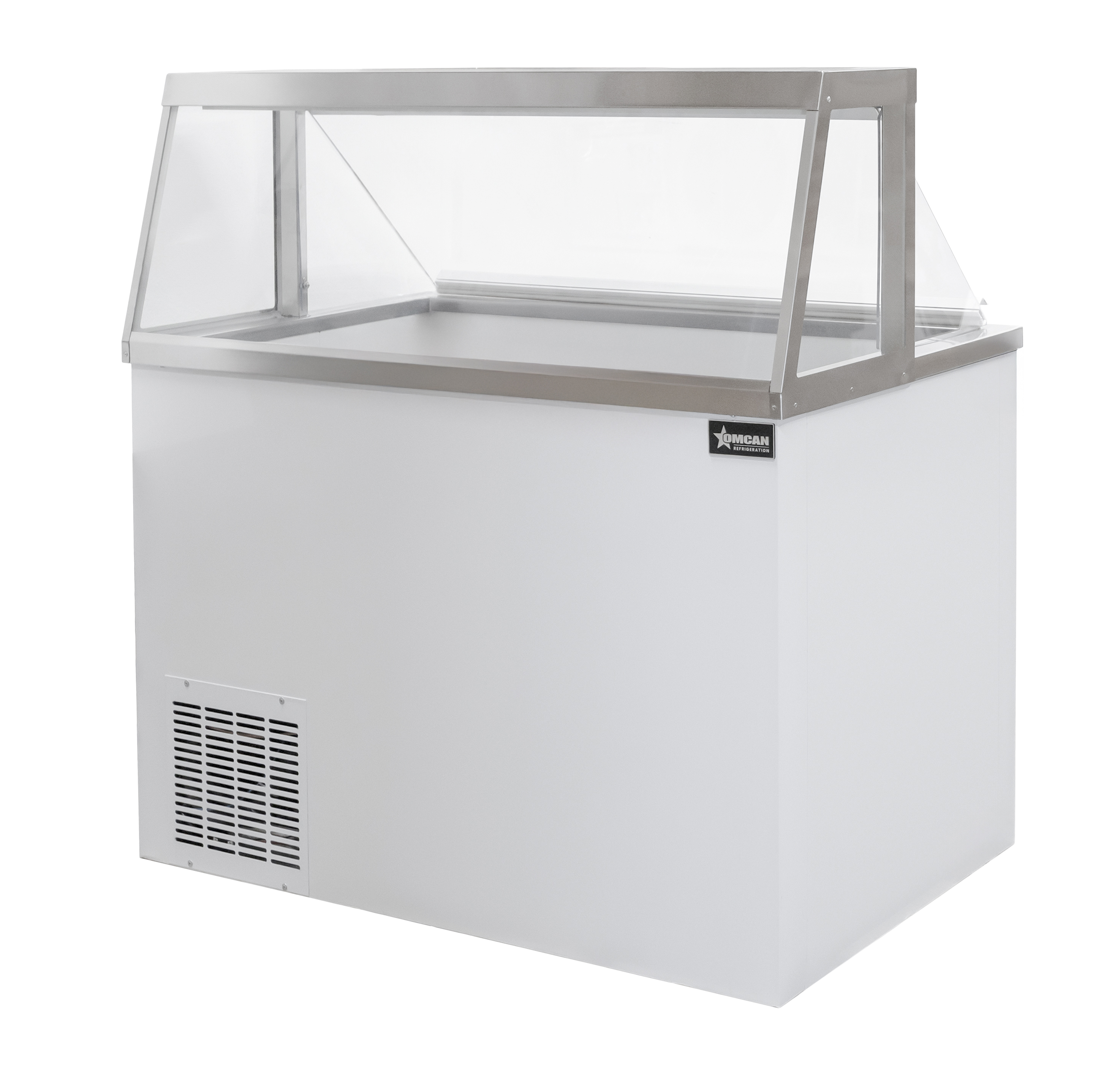 47” 8+4 Tubs Capacity Ice Cream Dipping Display with Sneeze Guard