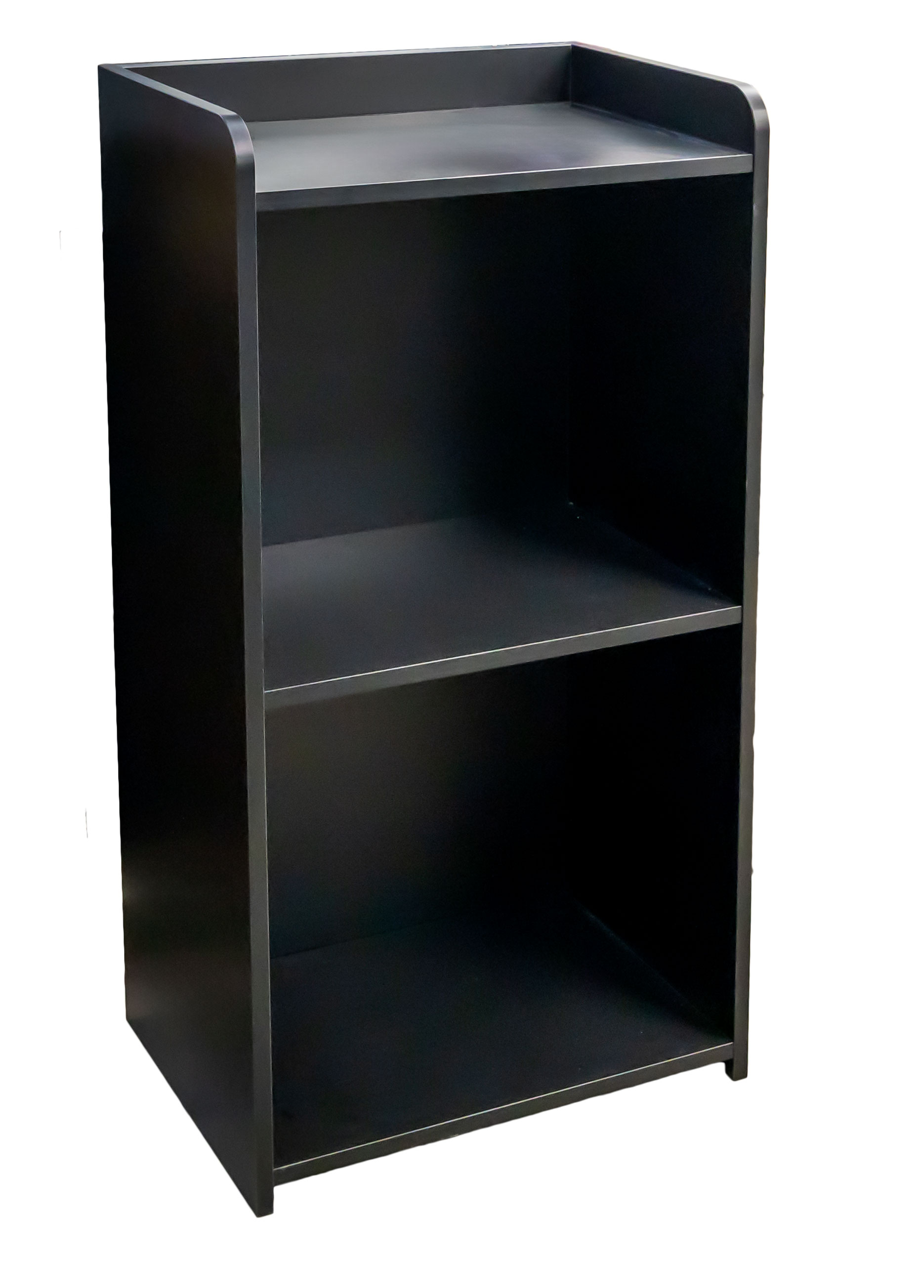 24.5” Black Hostess Station with Shelf & Casters