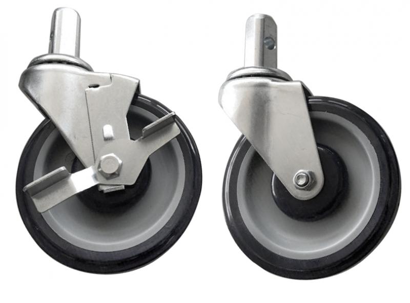 Wheels with Brakes for Pan and Lug Racks