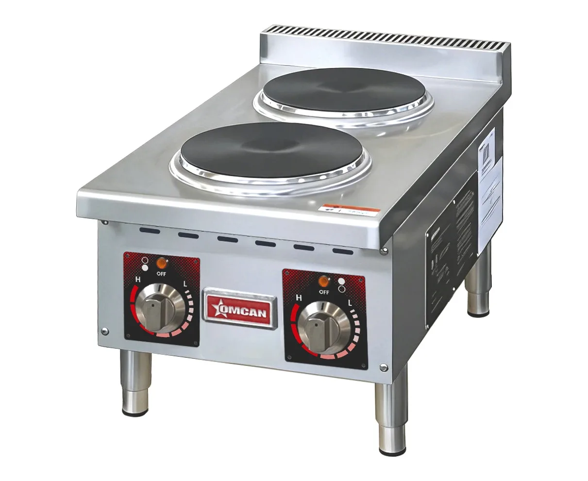 15″ Countertop Electric Hot Plate, 2 Burners – 4000 W, 208 V, 1 Phase