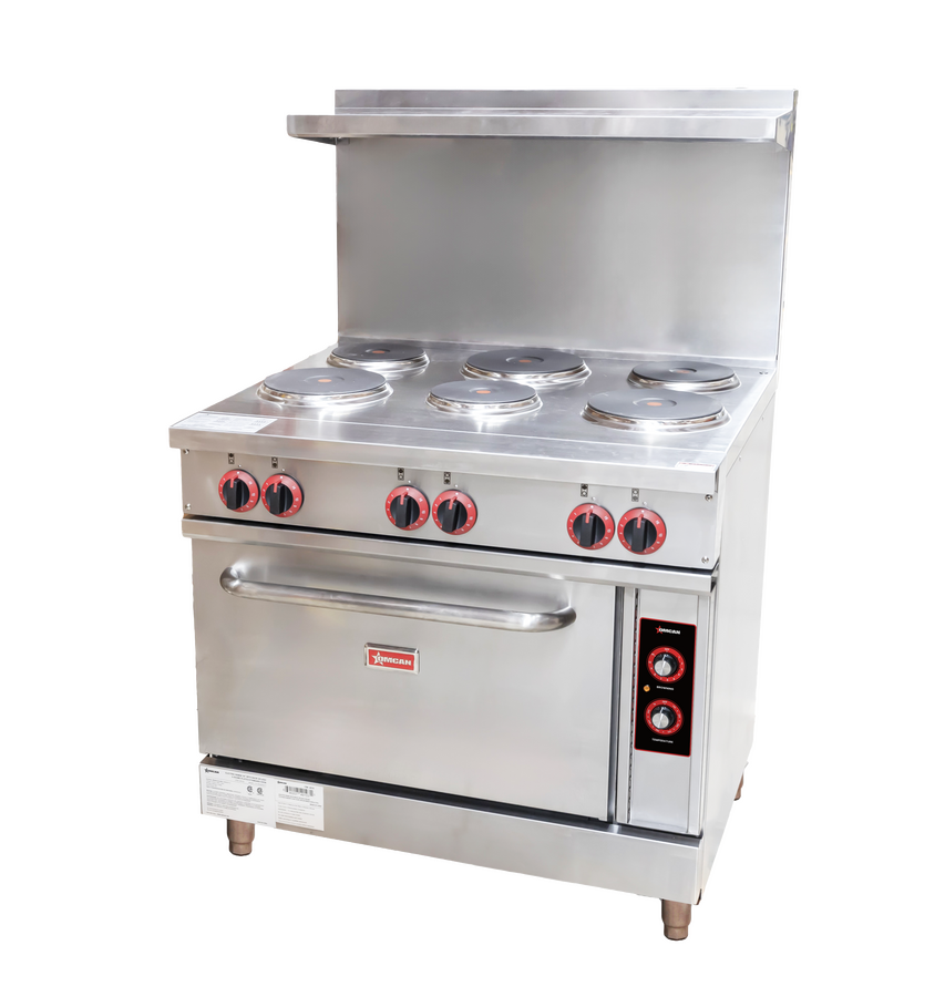 36” Commercial Electric Range with 6 Burners and Standard Oven – 208V, 18kW, 1Ph