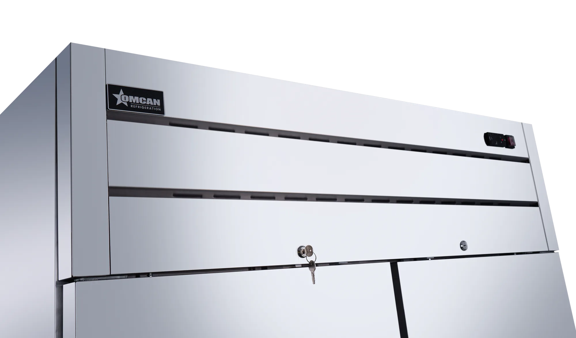 54″ Two (2) Door Top-Mounted Reach-in Refrigerator, 43.1 cu. ft. (1220 L), Stainless Steel