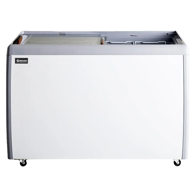 50″ Two (2) Door Ice Cream Display Chest Freezer with Flat Glass Top, 13.1 cu. ft. (370 L)
