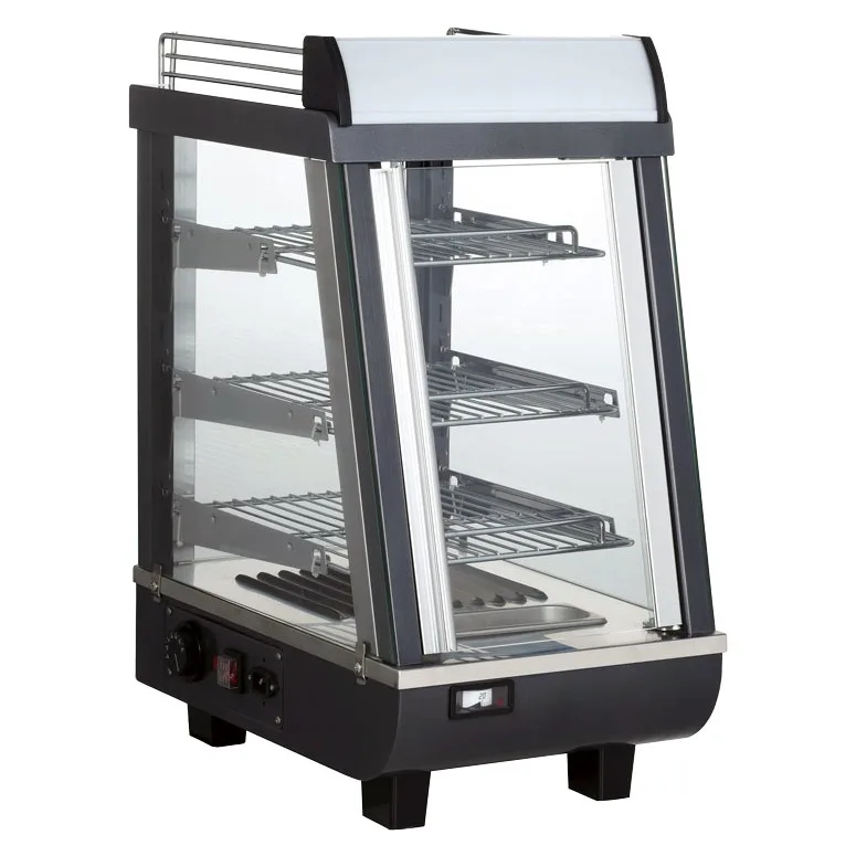 13″ Countertop Display Warmer, 3 Shelves, Sliding doors, Self/Full-Service, 2.7 cu. ft. (76 L) Capacity