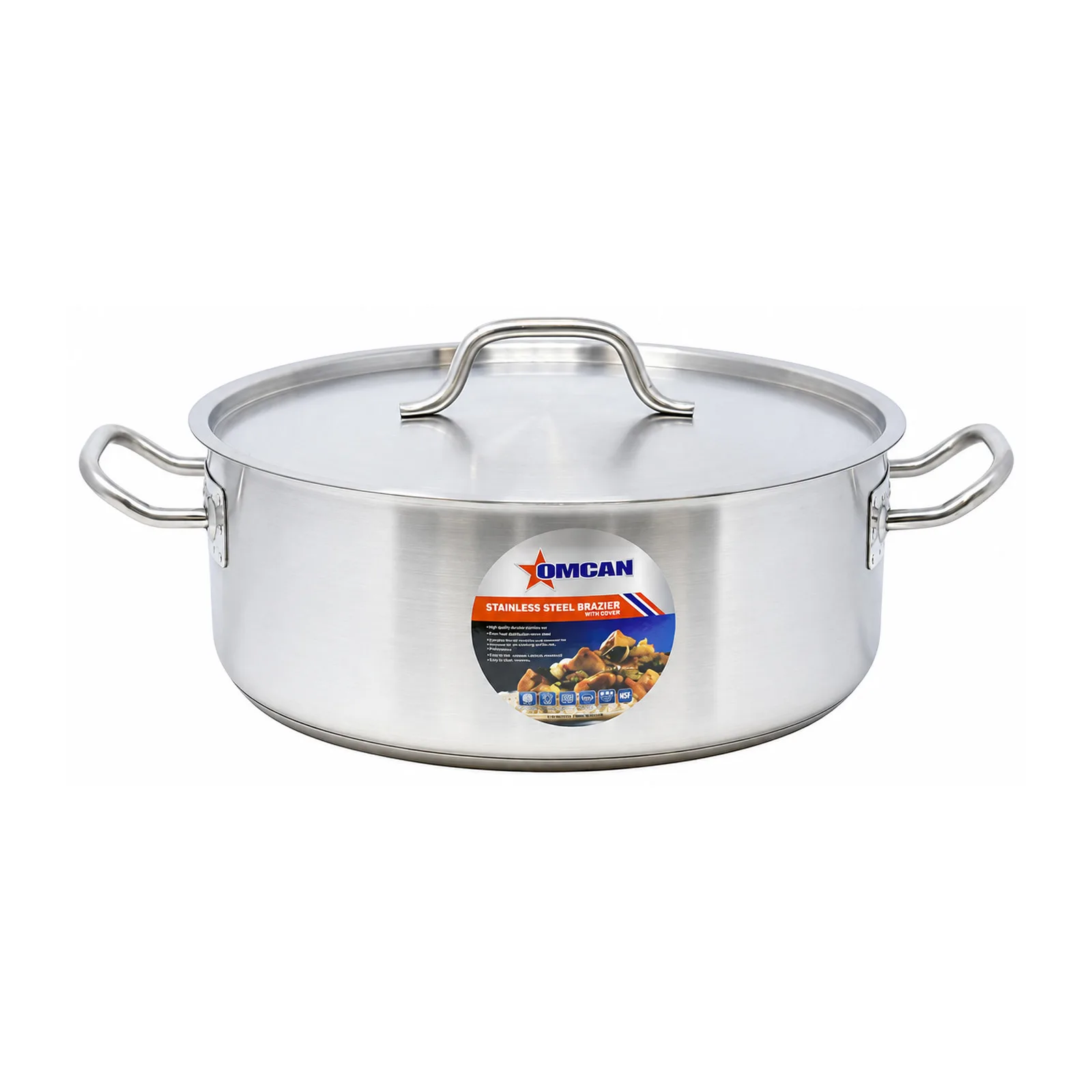 15 qt Stainless Steel Brazier with Lid