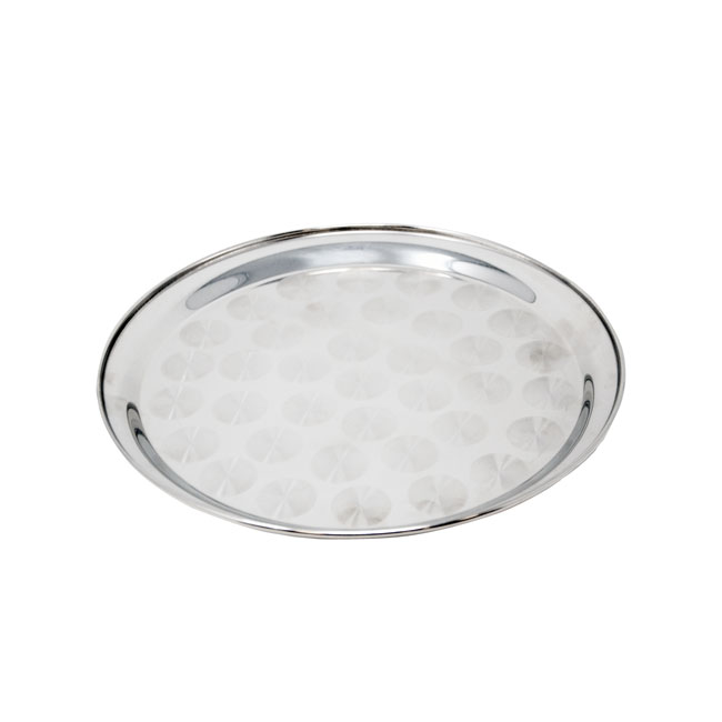 14-inch Stainless Steel Round Serving Tray